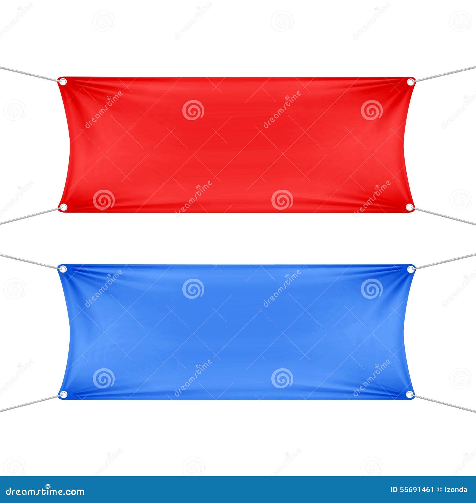 Red and Blue Blank Empty Horizontal Banners Stock Vector Illustration of background