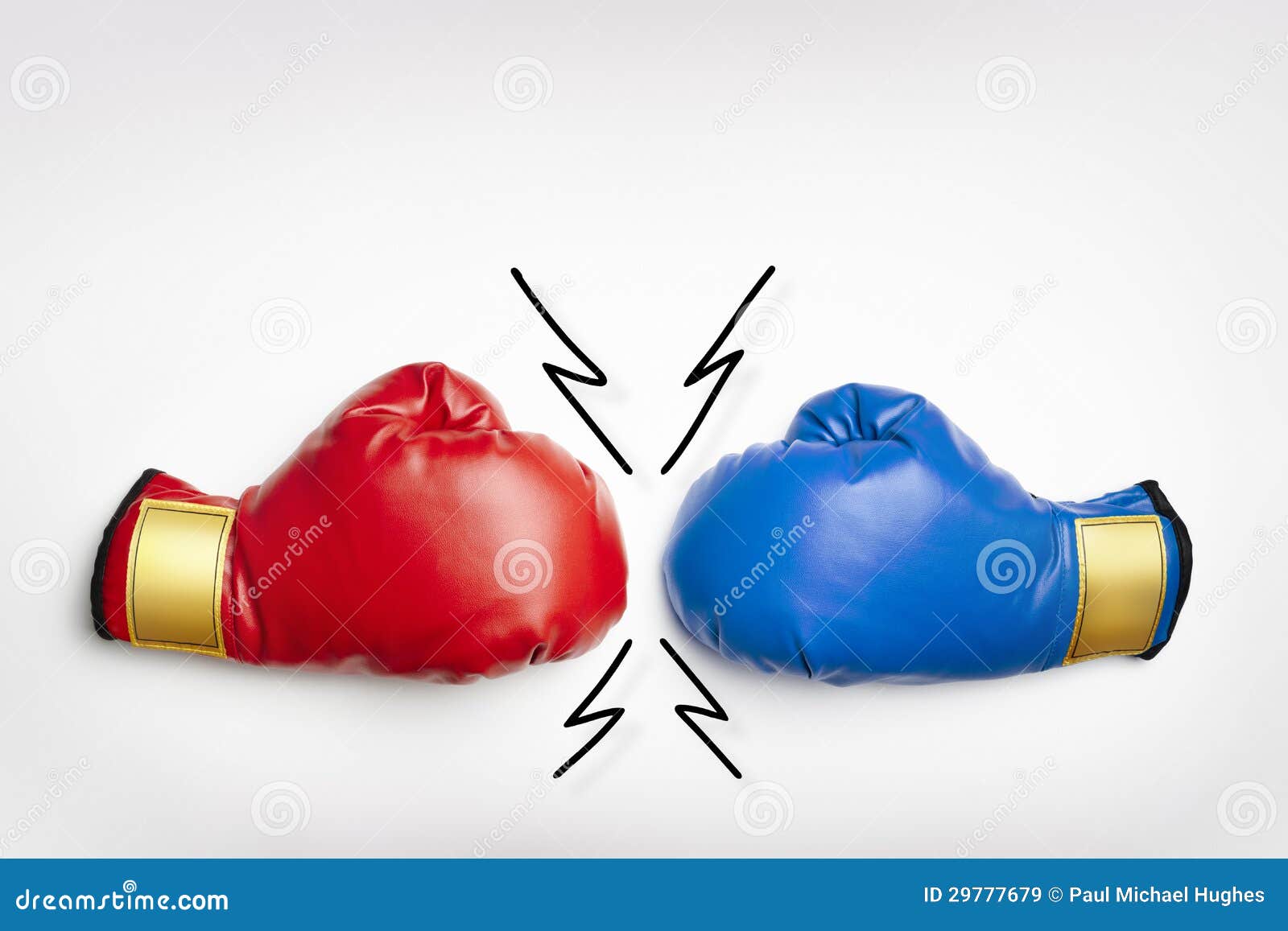 red and blue boxing gloves