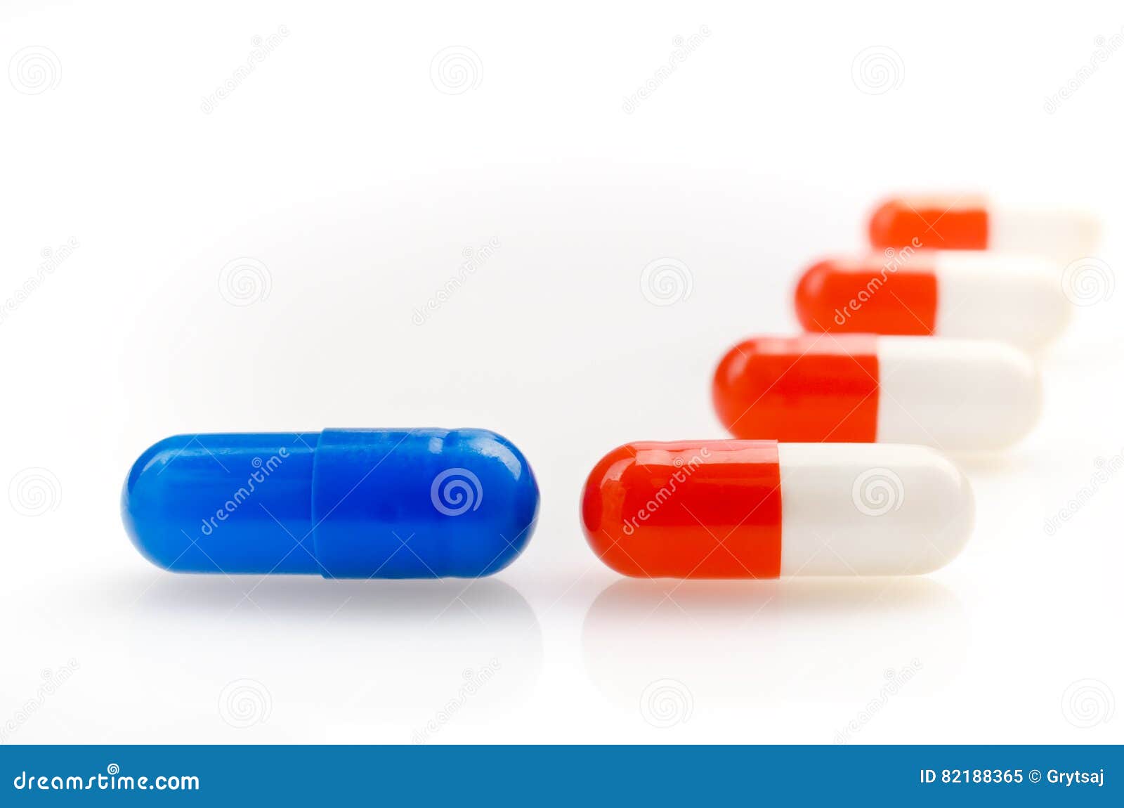 Red and Blue Capsules stock image. Image of heal, clinic 82188365