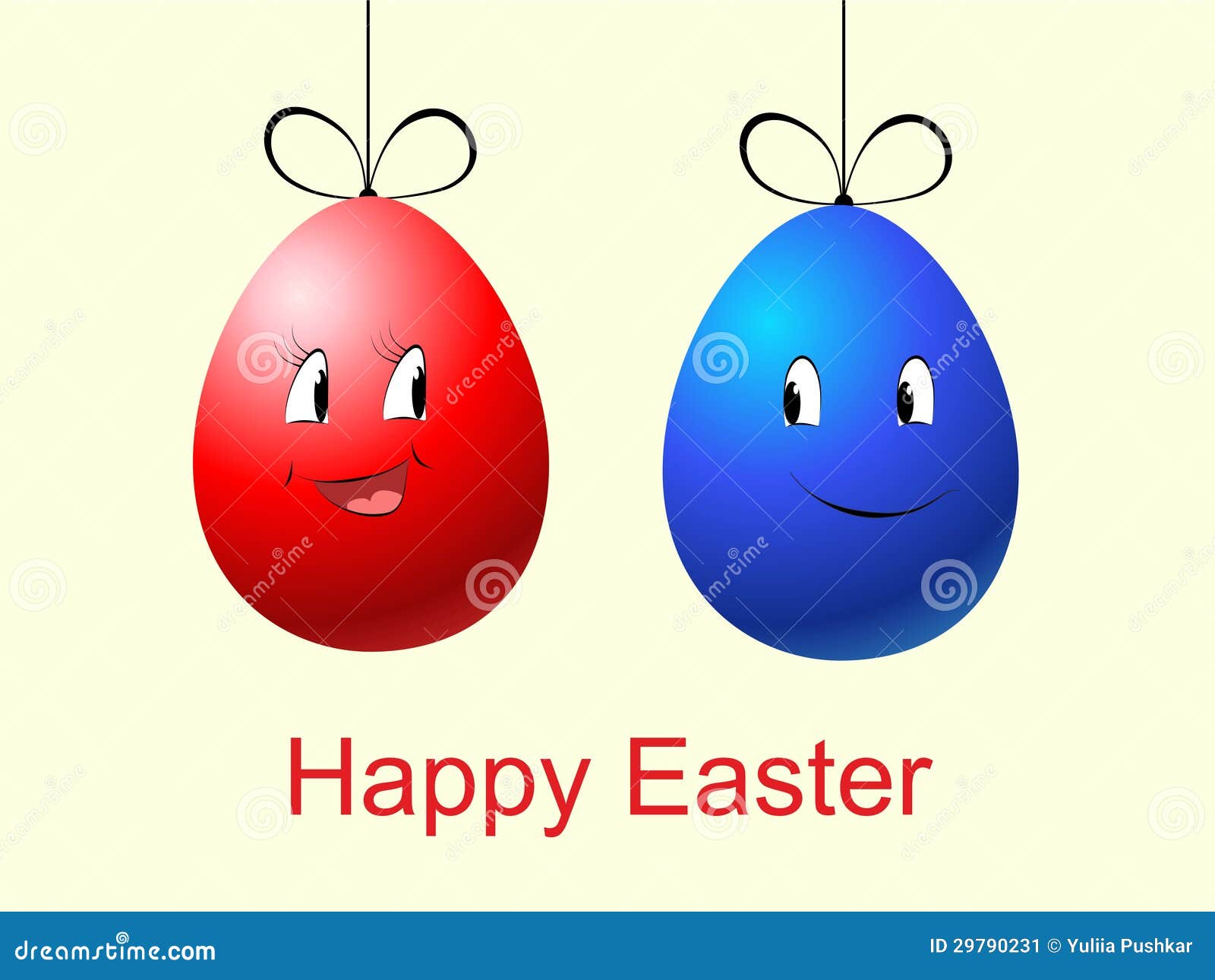 Cartoon Easter eggs stock vector. Illustration of decoration 29790231