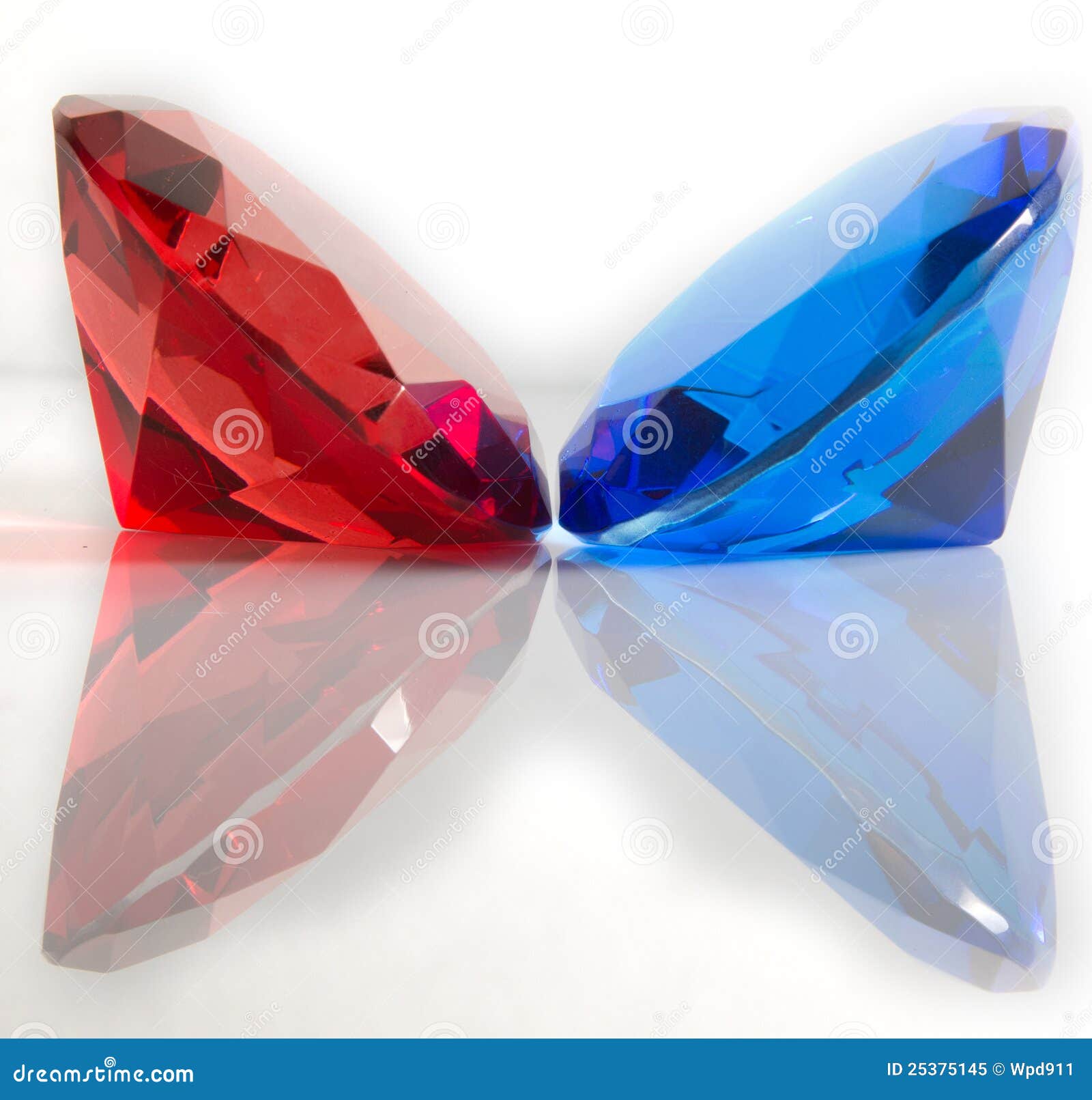Red and Blue Faceted Gemstones Stock Image Image of gems, jewelry