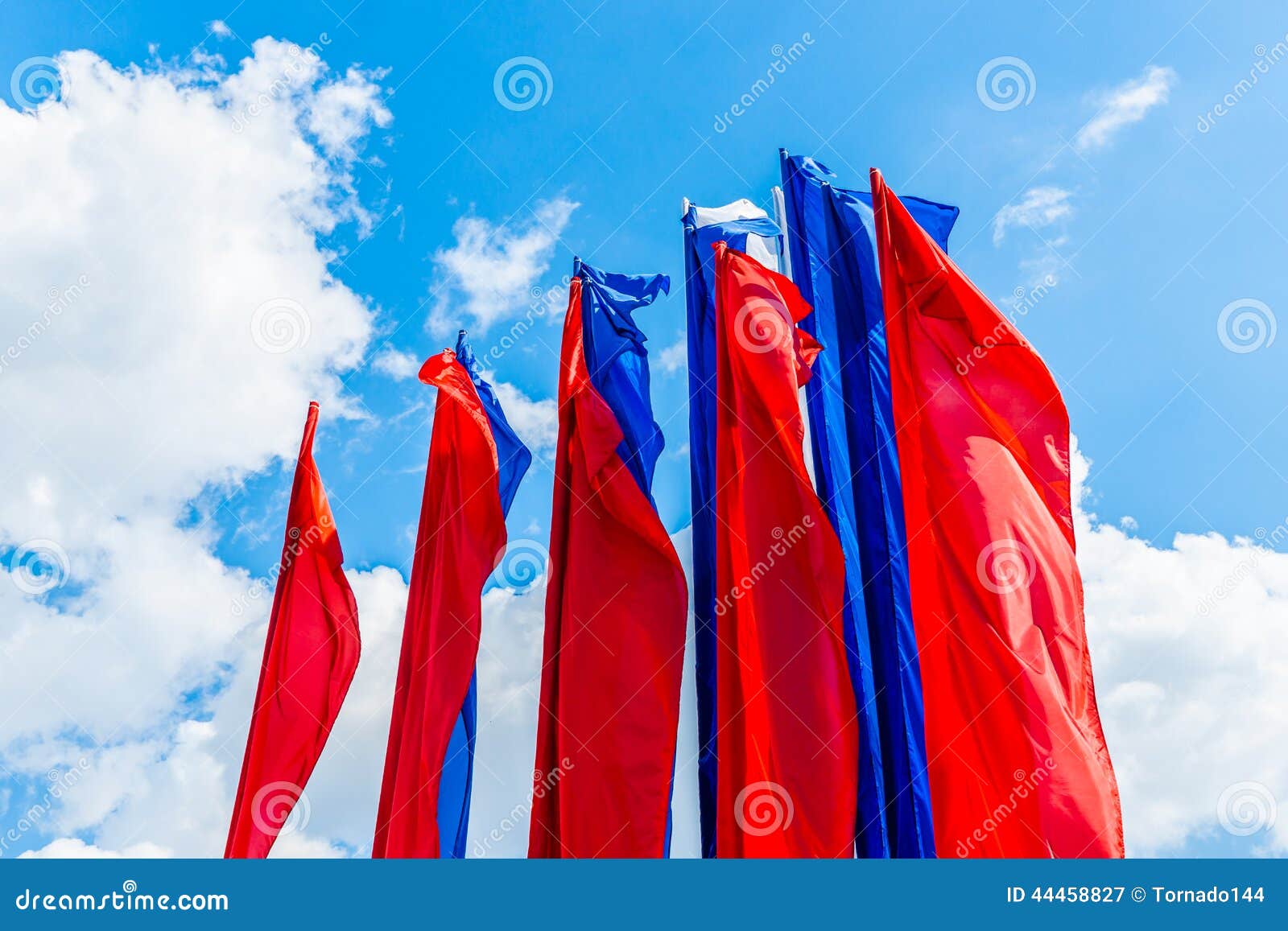 Red and blue flags stock image. Image of item, decorative 44458827