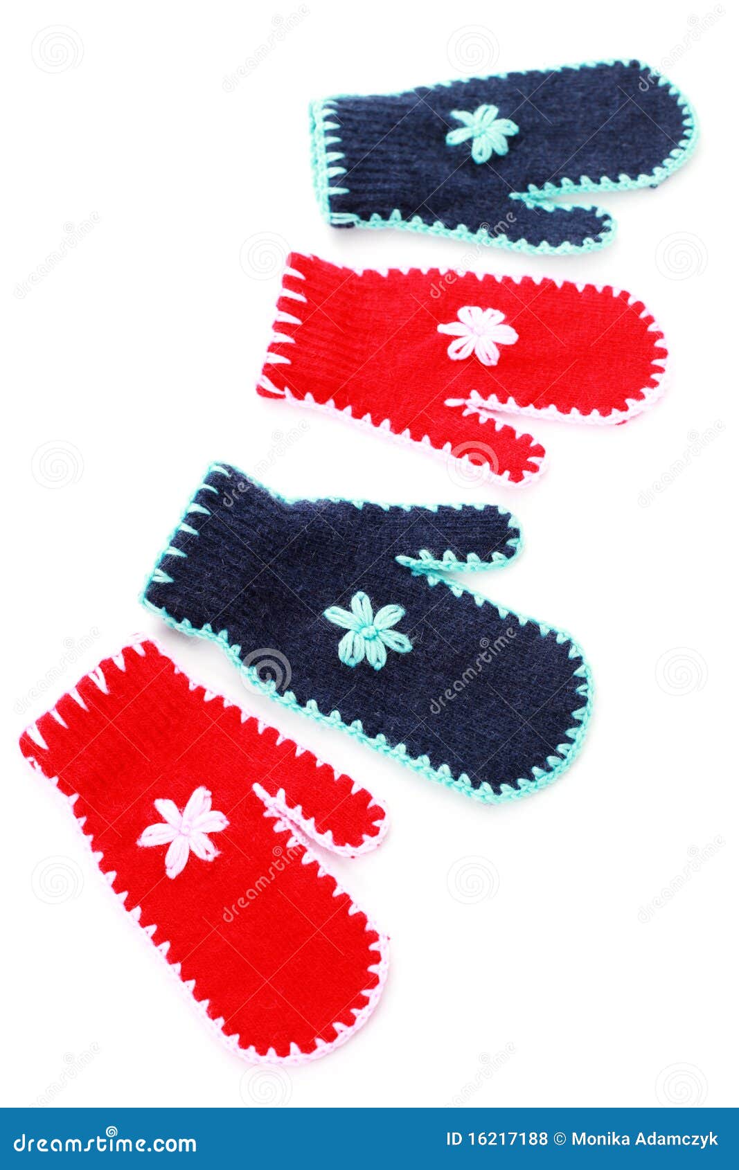 Red and blue gloves stock photo. Image of cold, isolated - 16217188