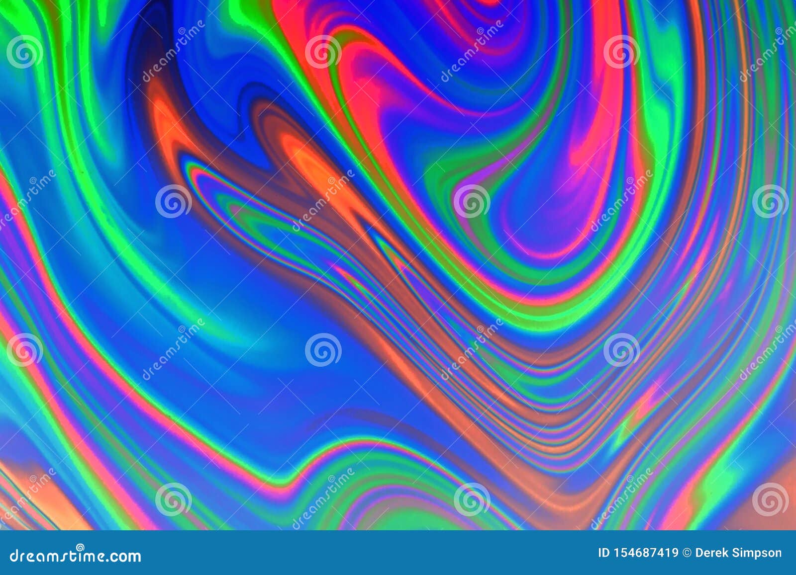 Red, Blue, Green and Orange Trippy Psychedelic Abstract Stock ...