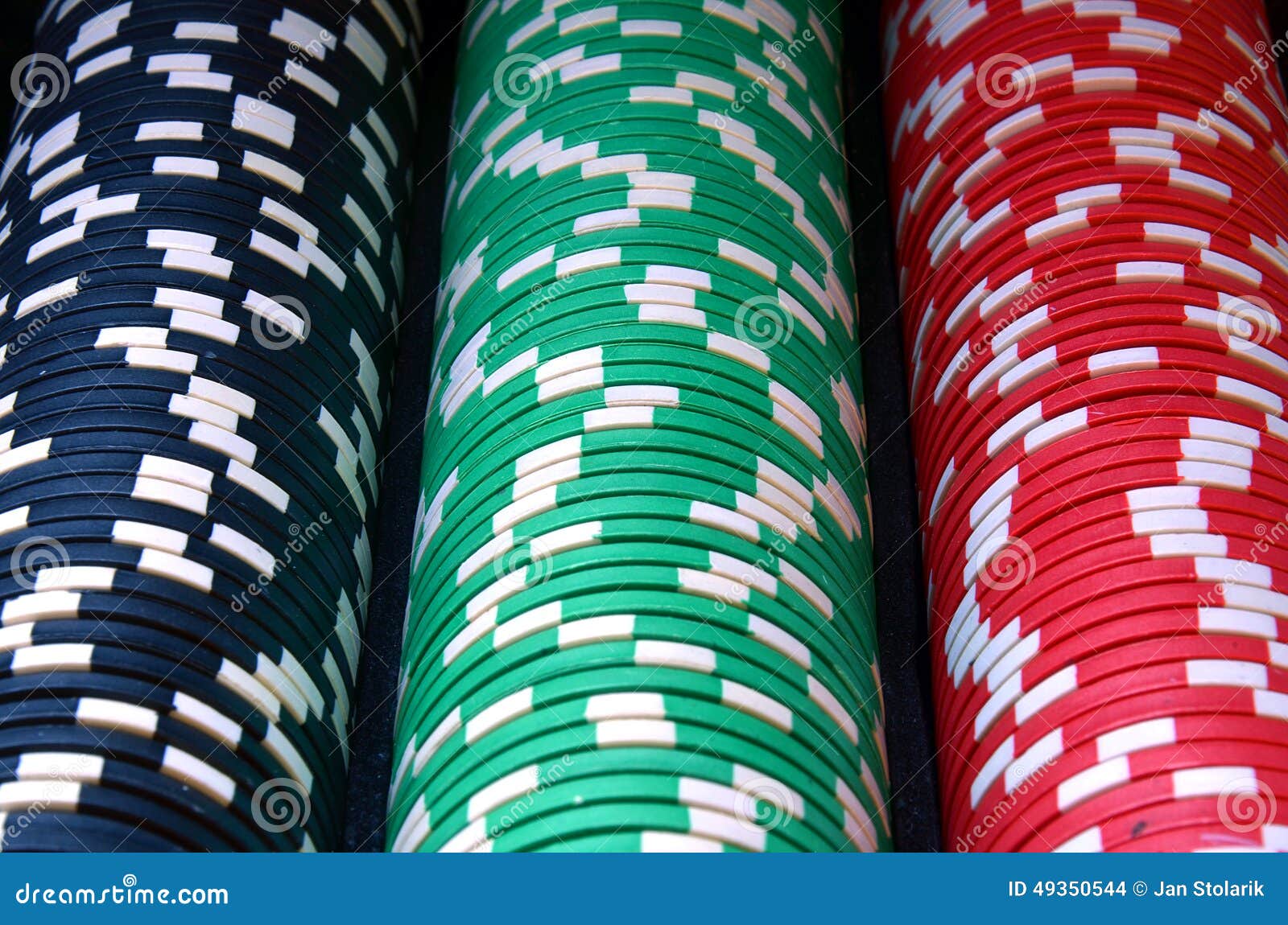 Red, Blue, Green, White and Black Poker Chips Columns Stock Photo Image of green, combination