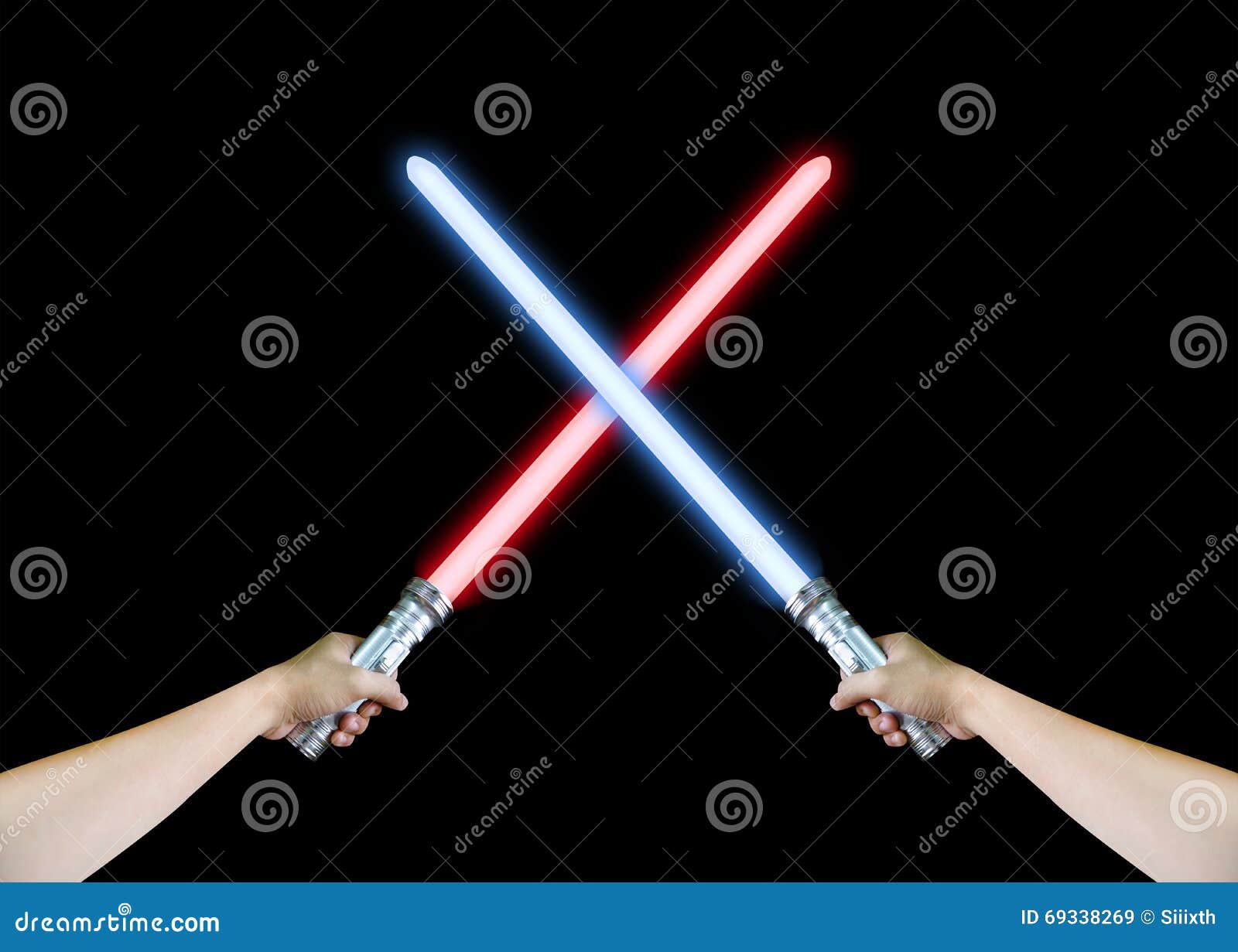 Red And Blue Lightsaber Stock Photo Image 69338269