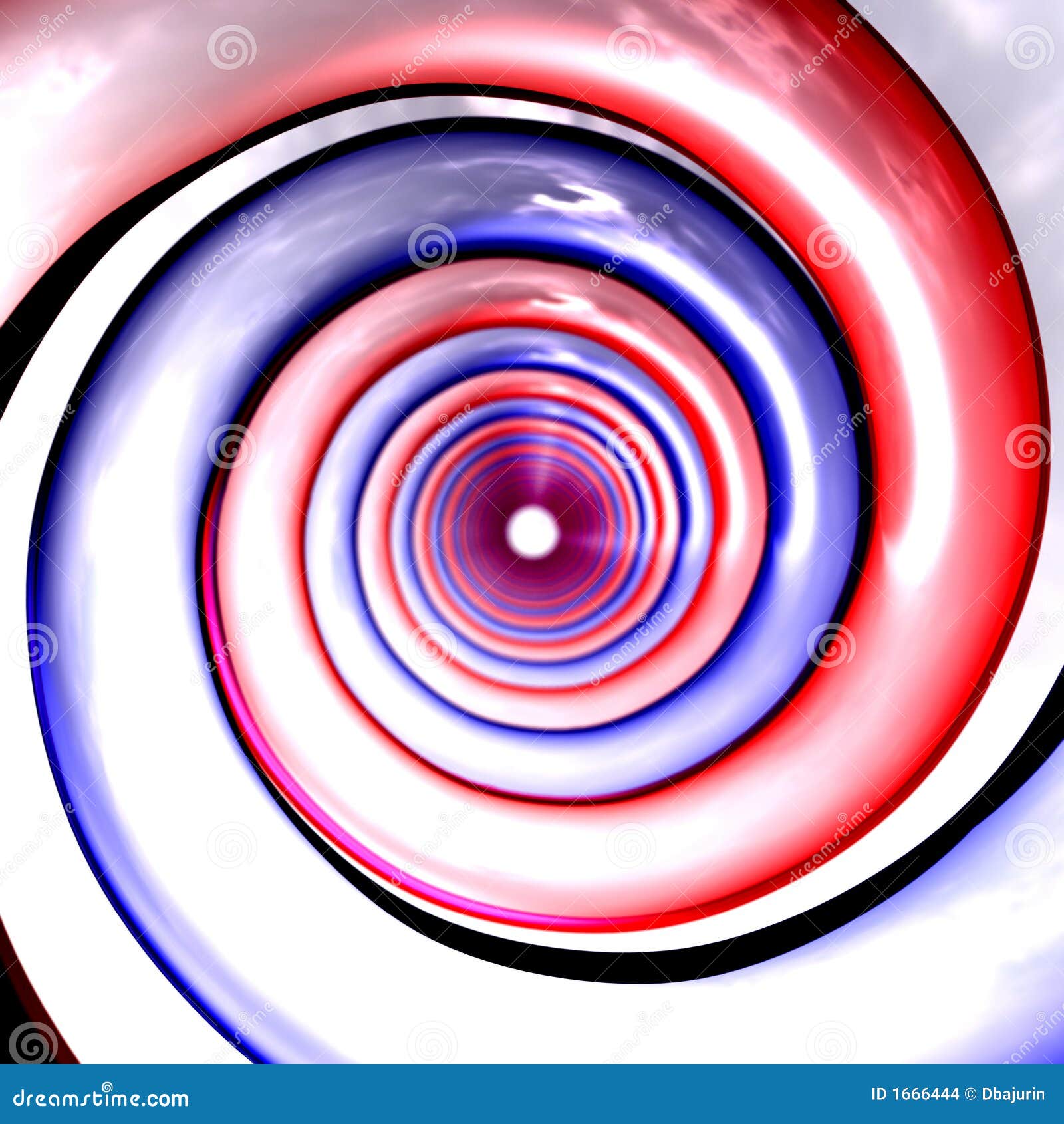 Red and Blue Spirals Perspecti Stock Illustration Illustration of