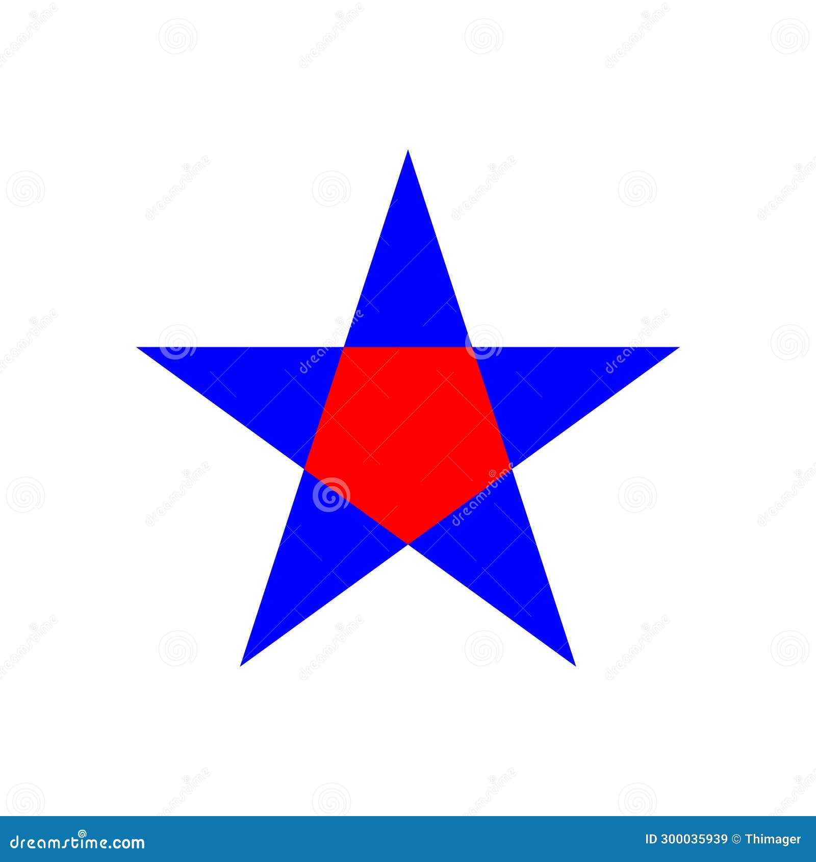 Red and Blue Star Award Flat Icon Illustration Vector. Stock Vector