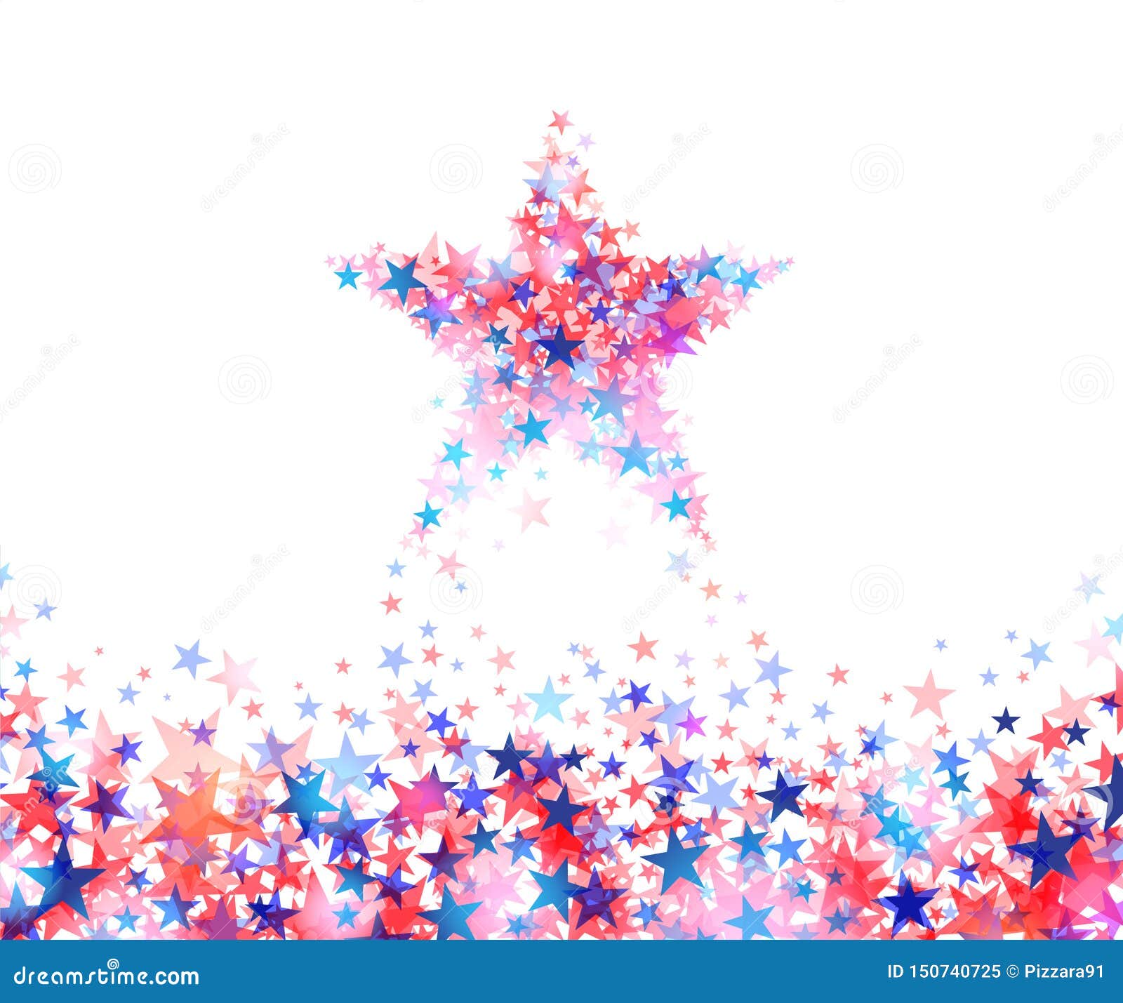 Red and Blue Stars Isolated on White Background Vector Stock Vector -  Illustration of fantasy, flow: 150740725