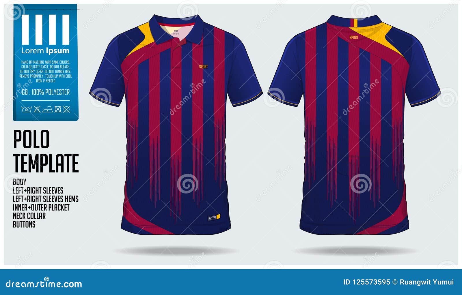 red and blue soccer jersey