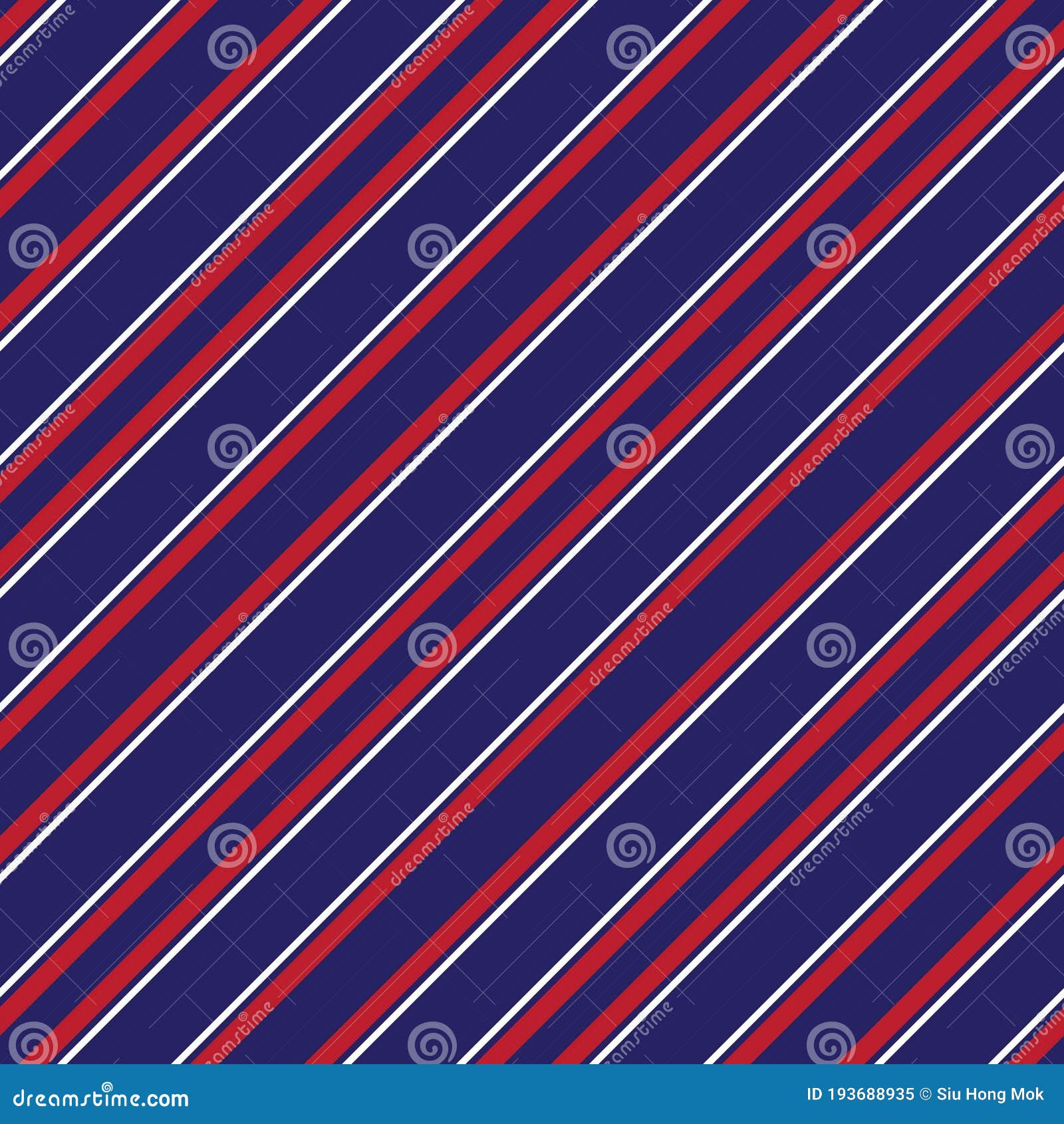 Red and Blue Stripe Seamless Pattern Background in Diagonal Style Stock