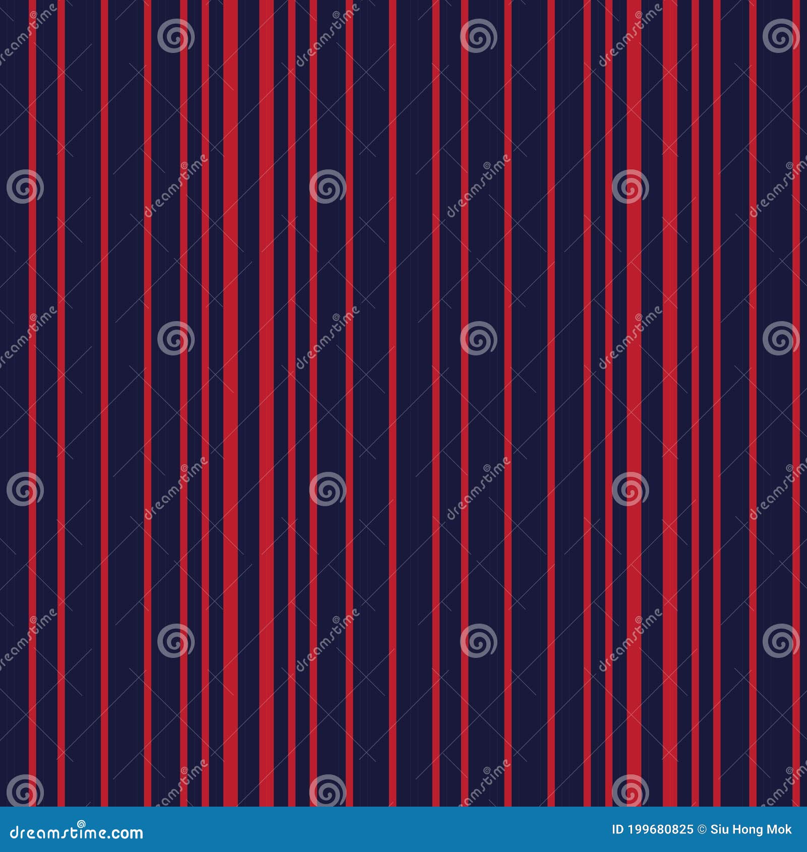 Red and Blue Stripe Seamless Pattern Background in Vertical Style Stock