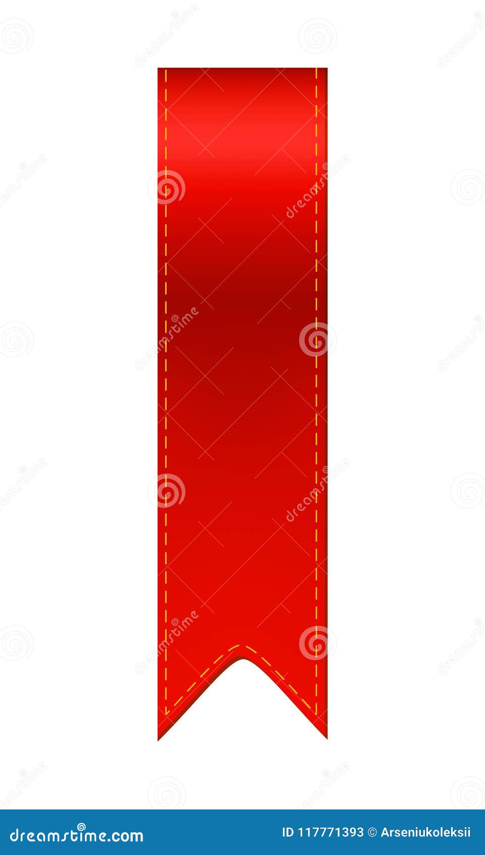 Red bookmark ribbon stock vector. Illustration of printing - 117771393