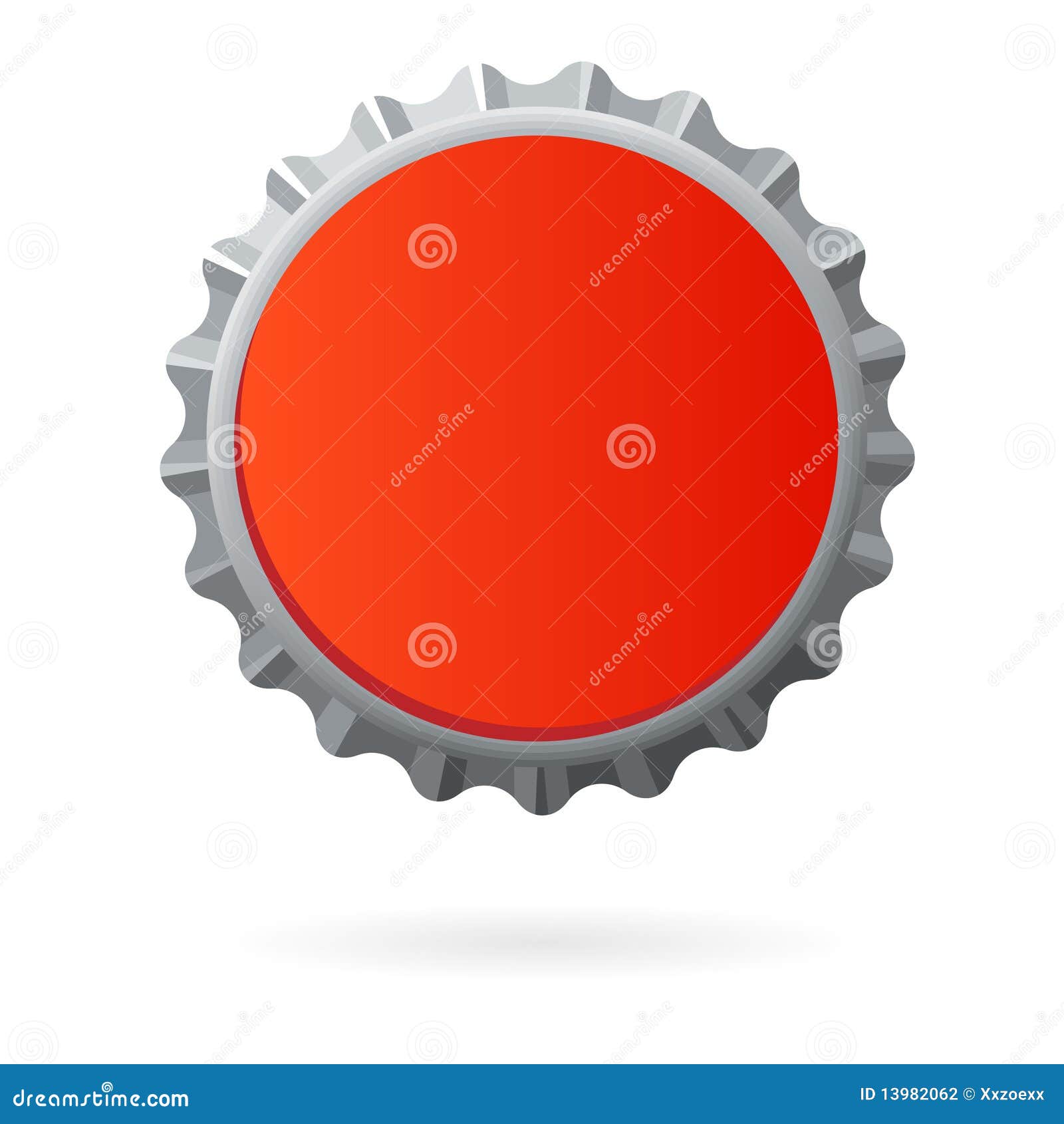 Red Bottle Cap Blank Isolated Stock Vector Illustration of