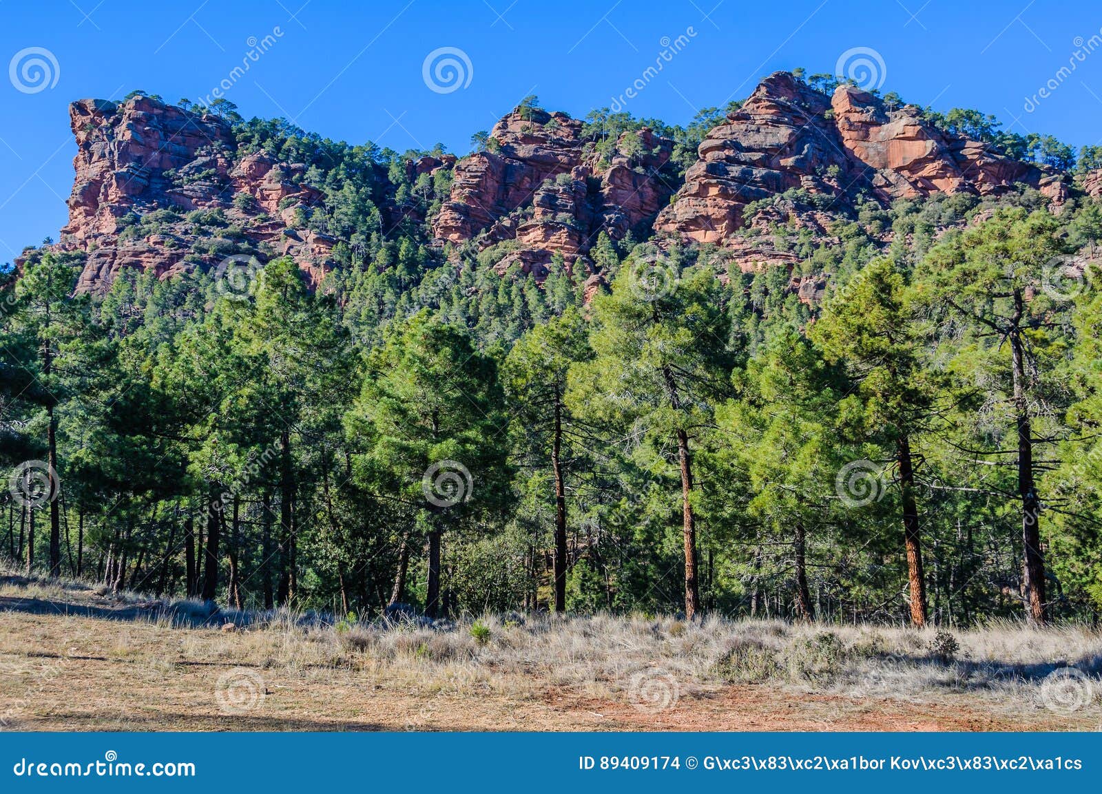 red boulders in pinares del rodeno natural park, spain