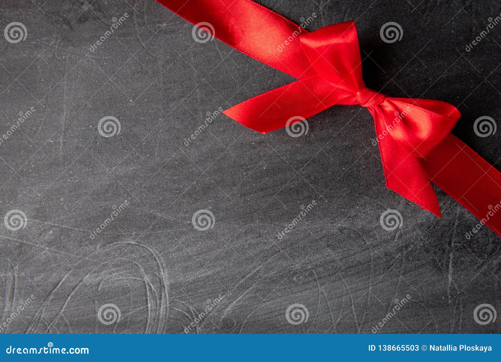 Red Bow on Black Background. Stock Image Image of card, satin 138665503