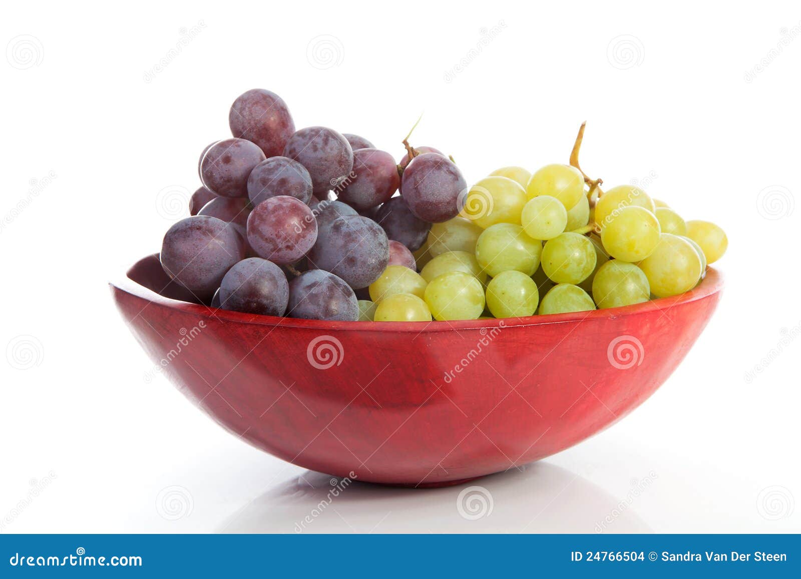 Red bowl with grapes stock photo. Image of grapes, fruits 24766504