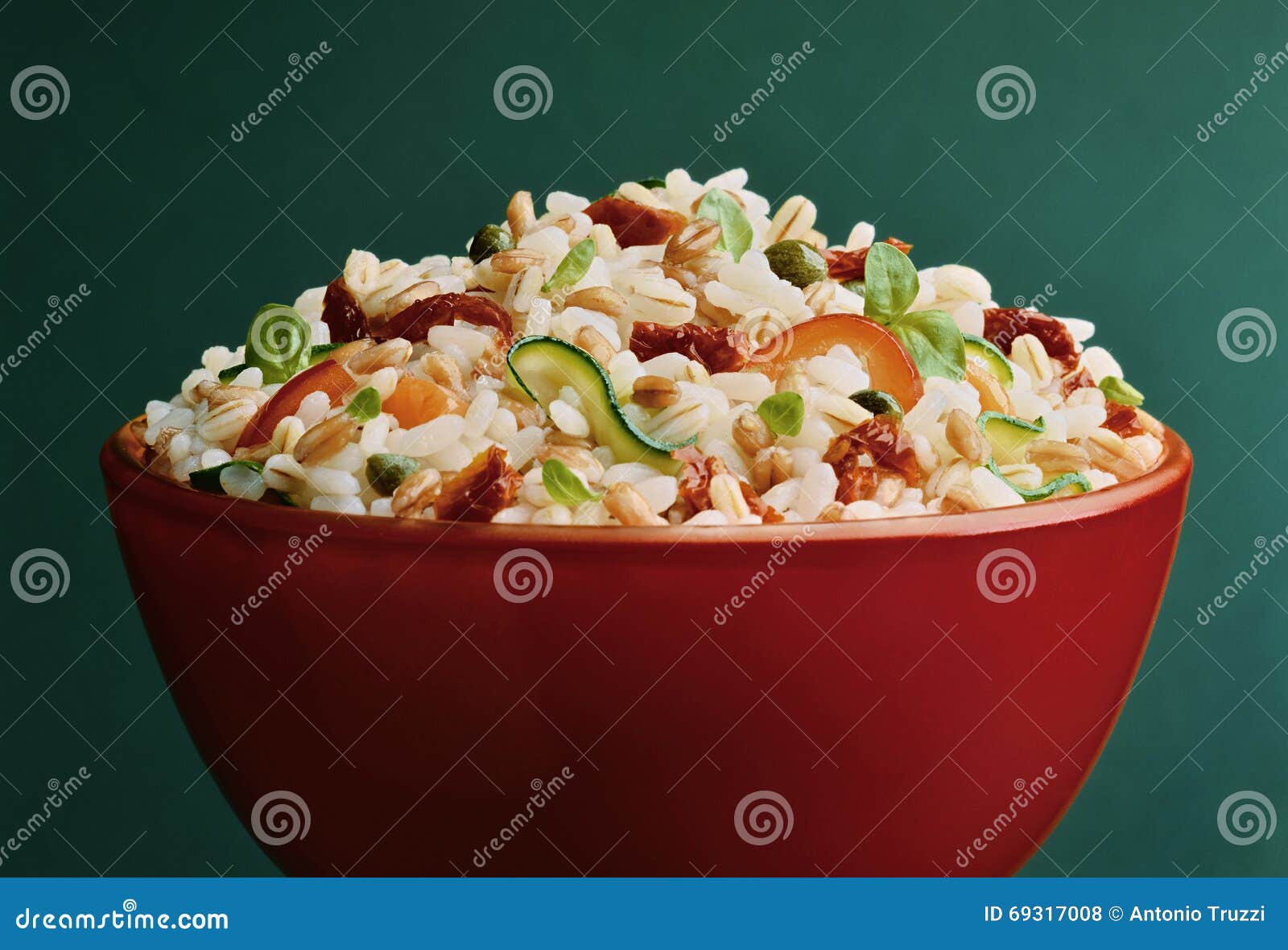 Red bowl with salad stock image. Image of dragon, balanced - 170940175