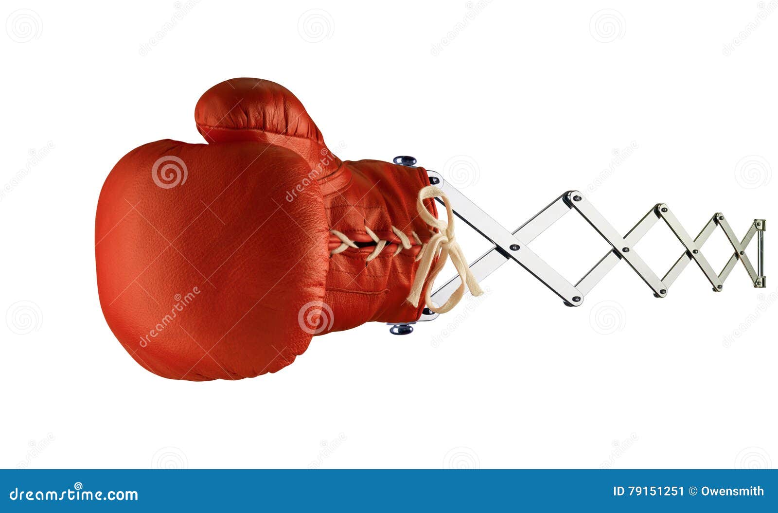 Red boxing glove on spring stock image. Image of punch 79151251