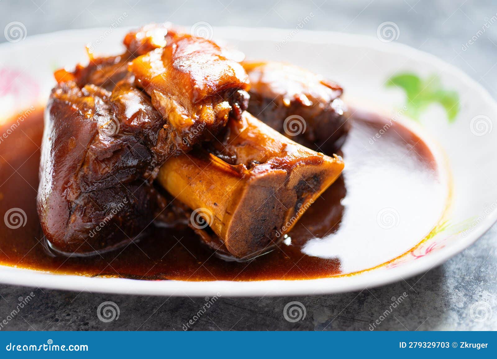 Red braised pork knuckle stock image. Image of comfort 279329703