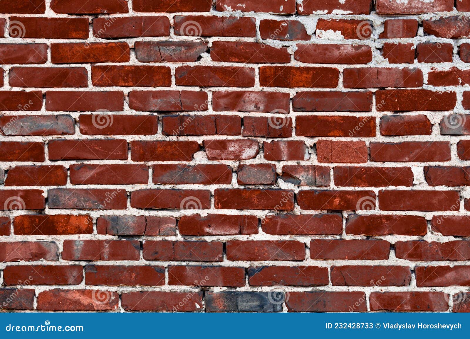 Red Brick Wall. Place for Text. the Texture of the Wall Stock Image