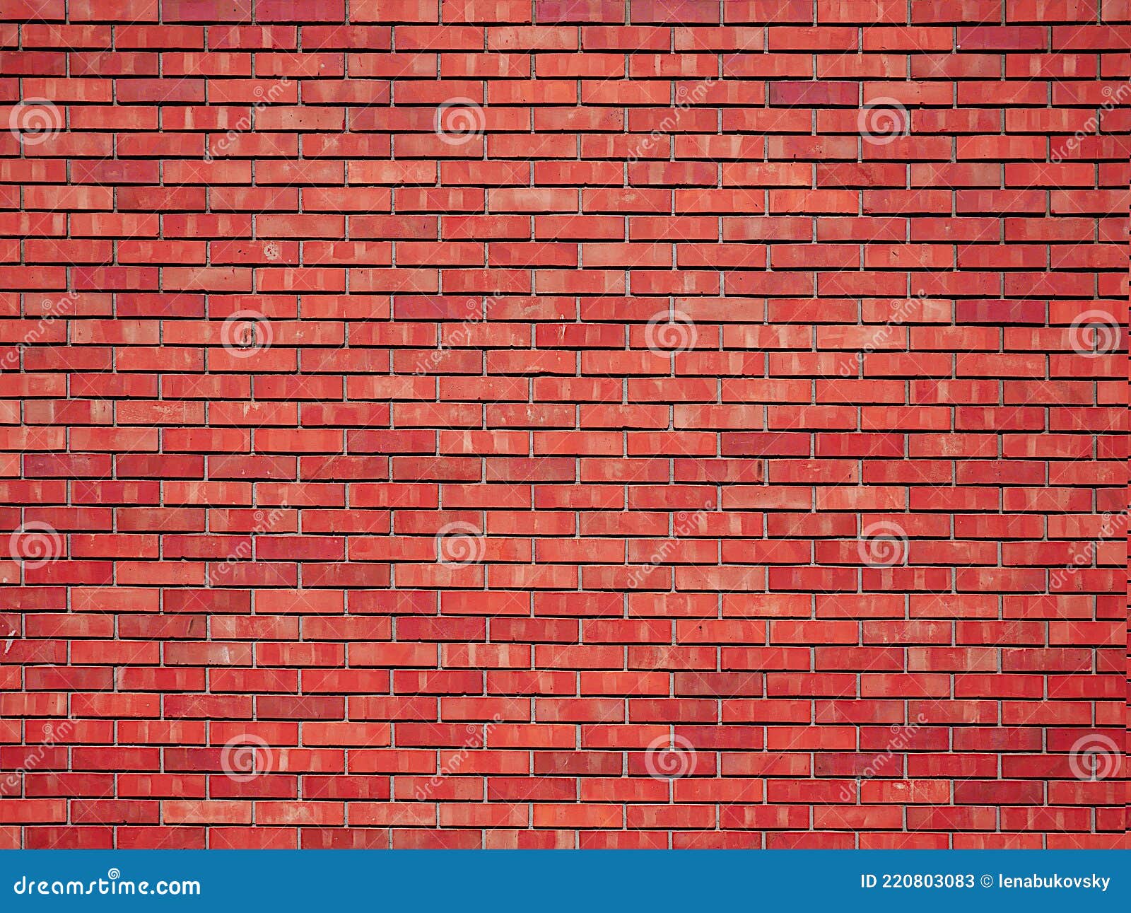 Red Brick Wall Texture. Grunge Background in Loft Style. Irregular