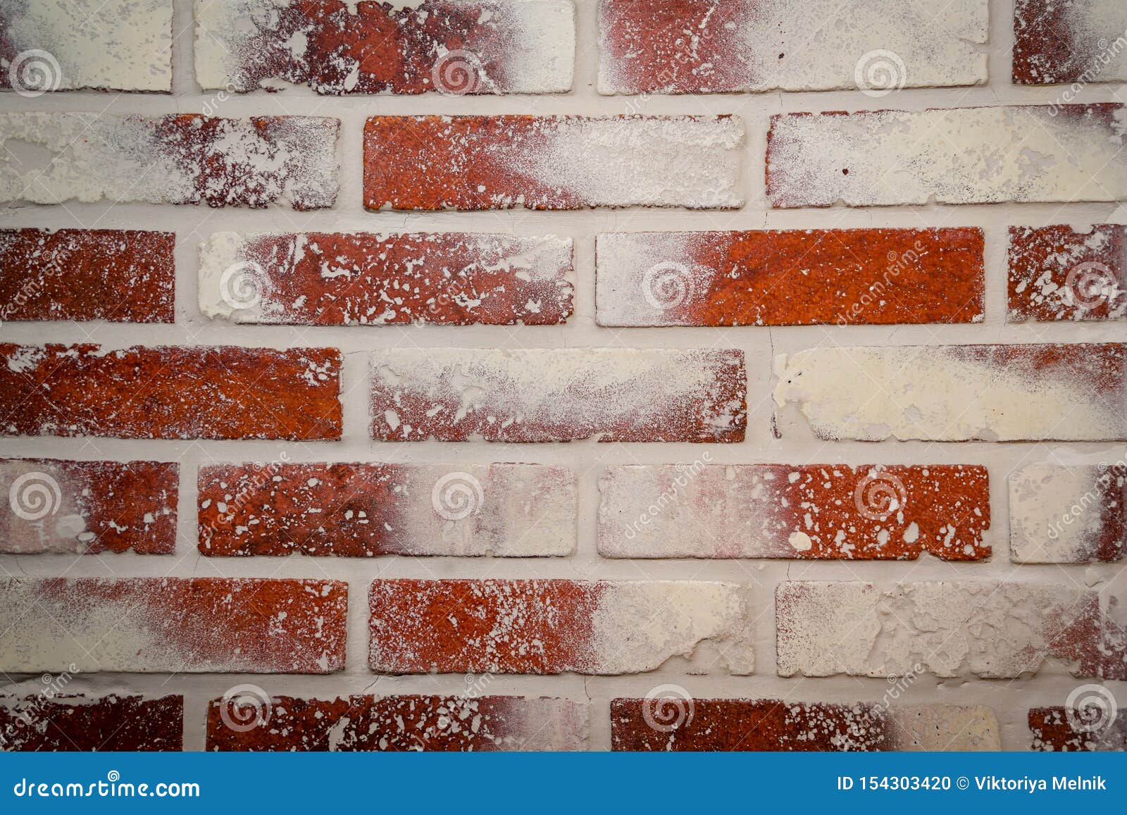 Red Brick Wall with White Spots. Stock Photo Image of rectangle