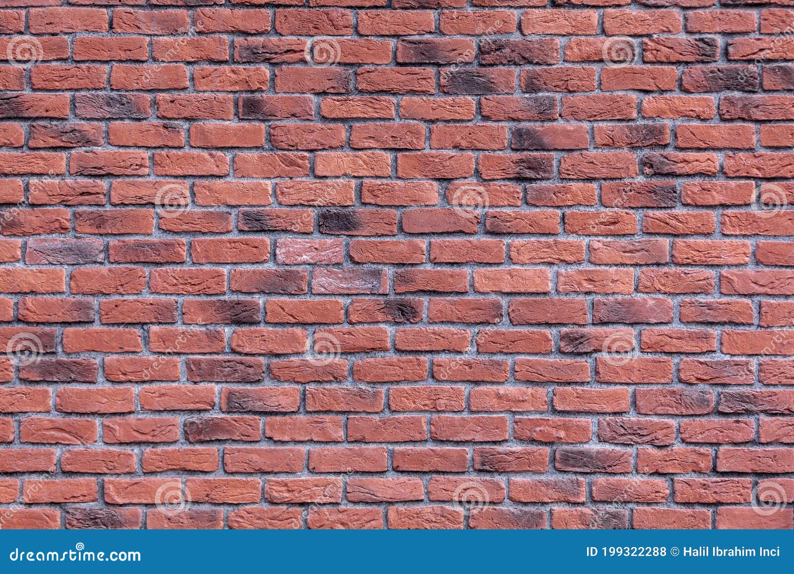 Red brick wall, wide range stock photo. Image of orangepaint 199322288