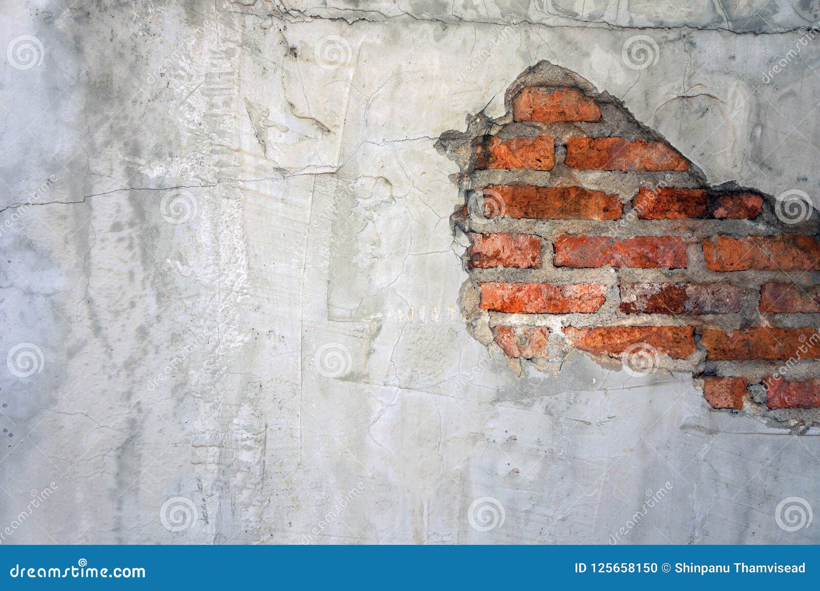 Cement Texture Red Brick Walls Loft Style Design Ideas Stock Photo Image Of Texturered Brick 125658150