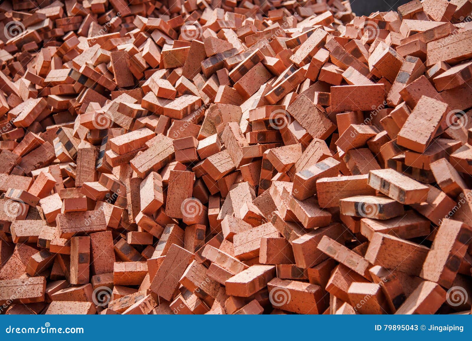 Red Bricks Stacked on Construction Sites Stock Image Image of
