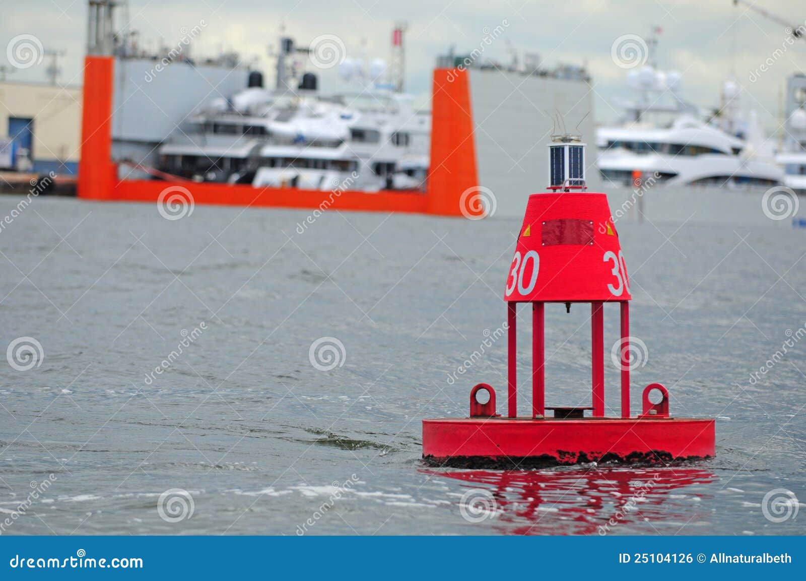 Red buoy stock photo. Image of channel, marine, ocean 25104126