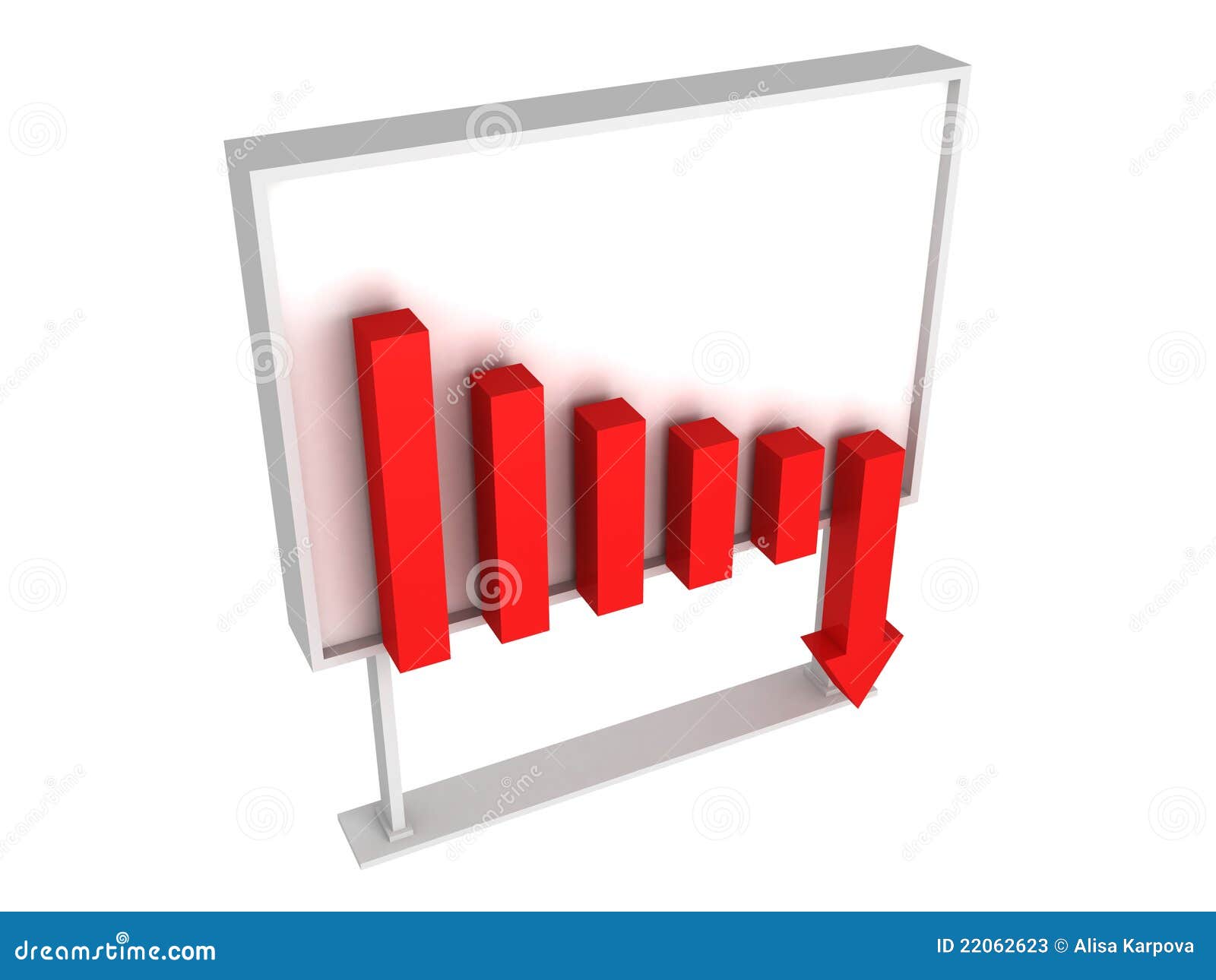 Red Business Graph Going Down Stock Photos Image 22062623