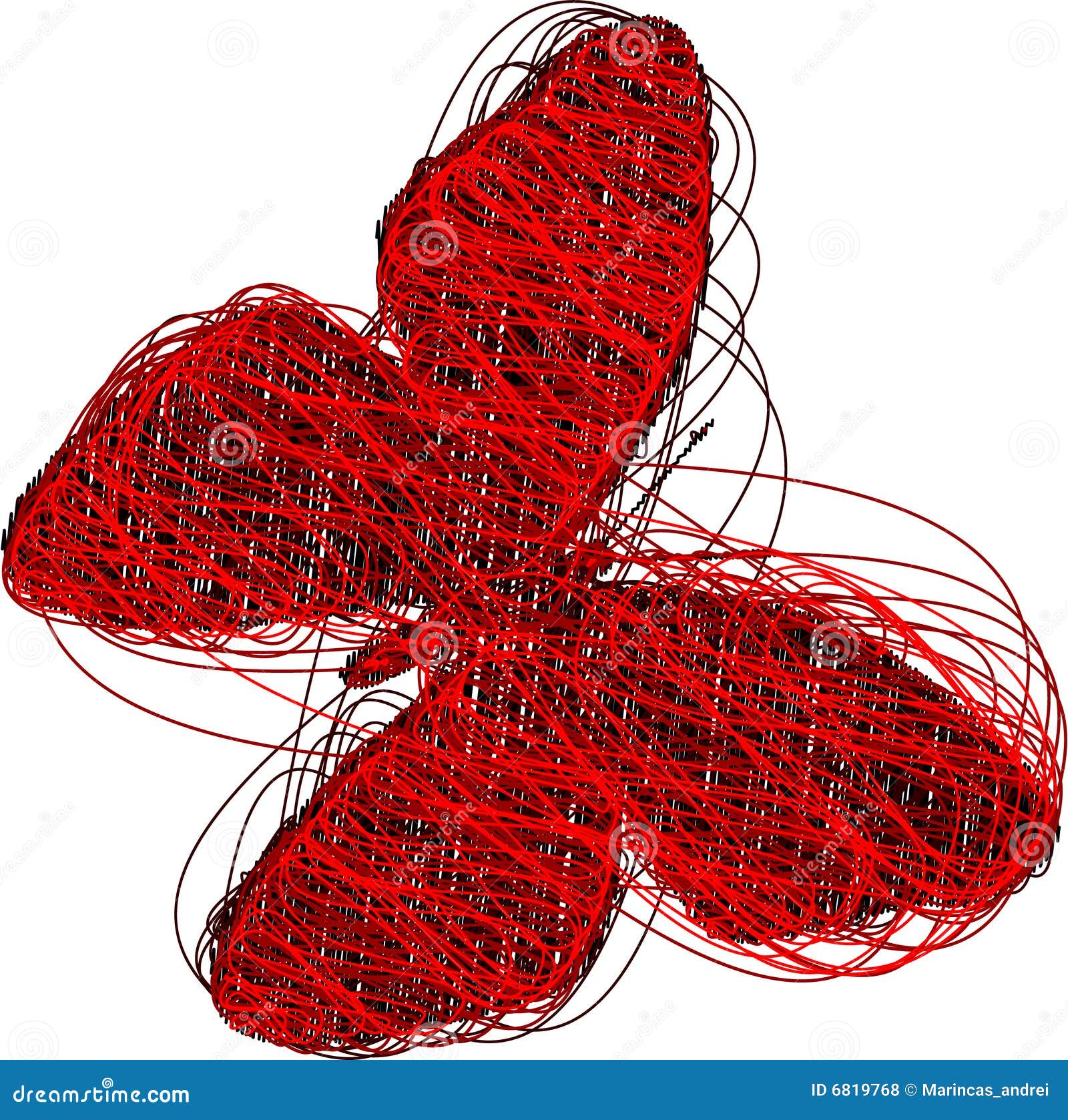 Download Red Butterfly stock vector. Illustration of symbol, detail ...