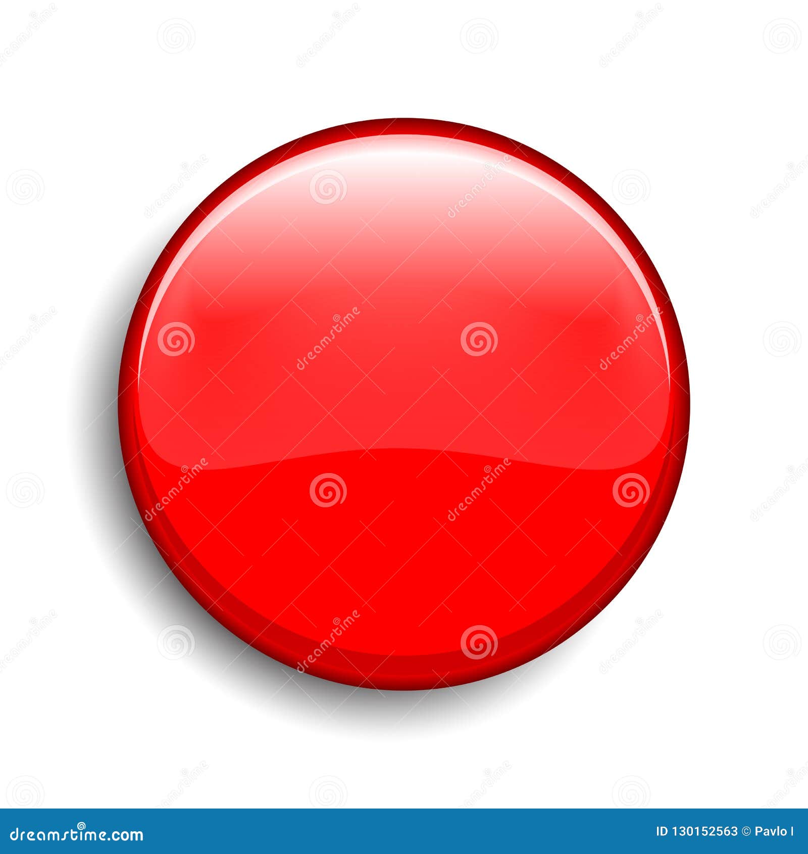 Pressed button with red light Royalty Free Vector Image