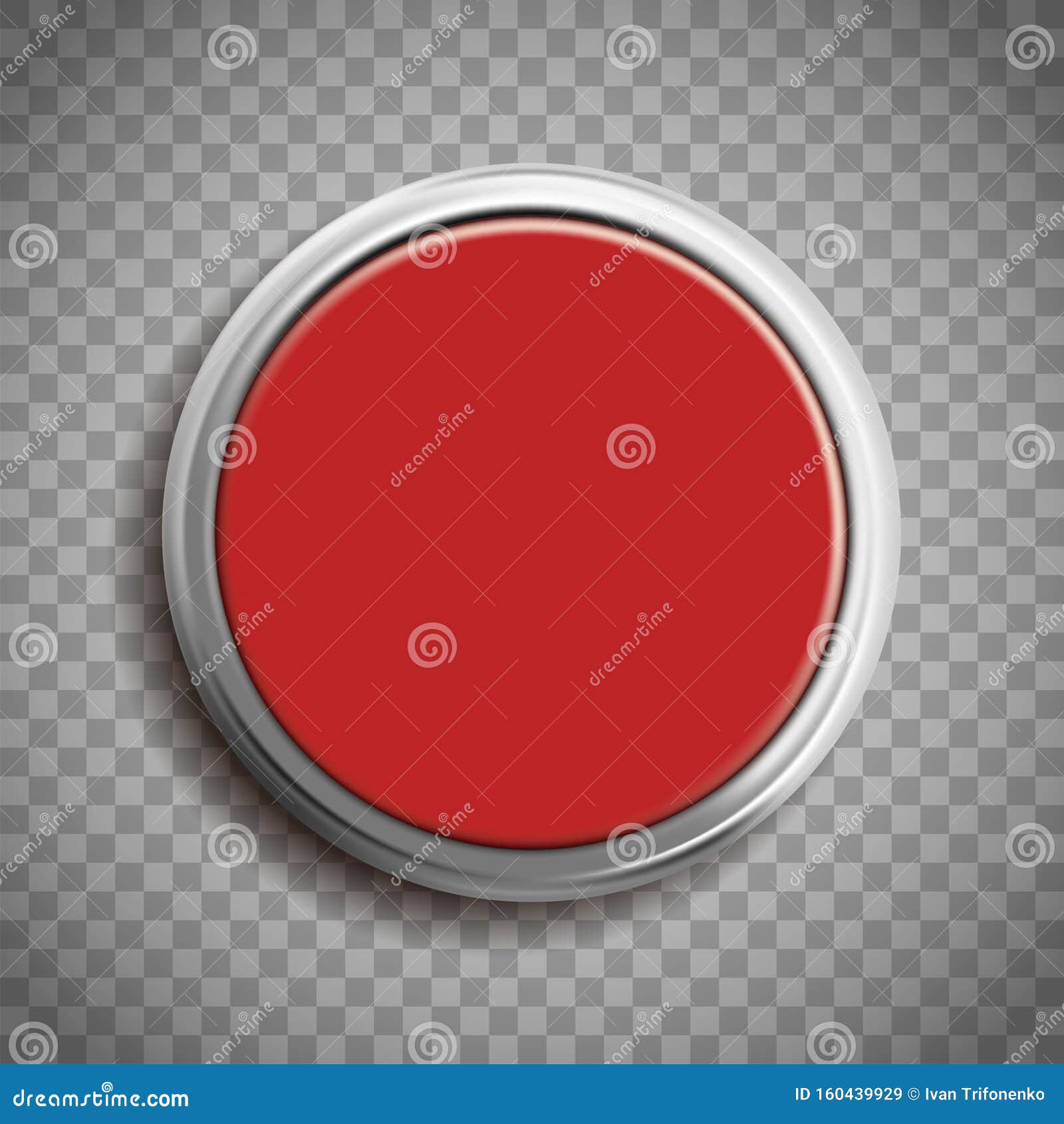 Isolated red button on white background Royalty Free Vector