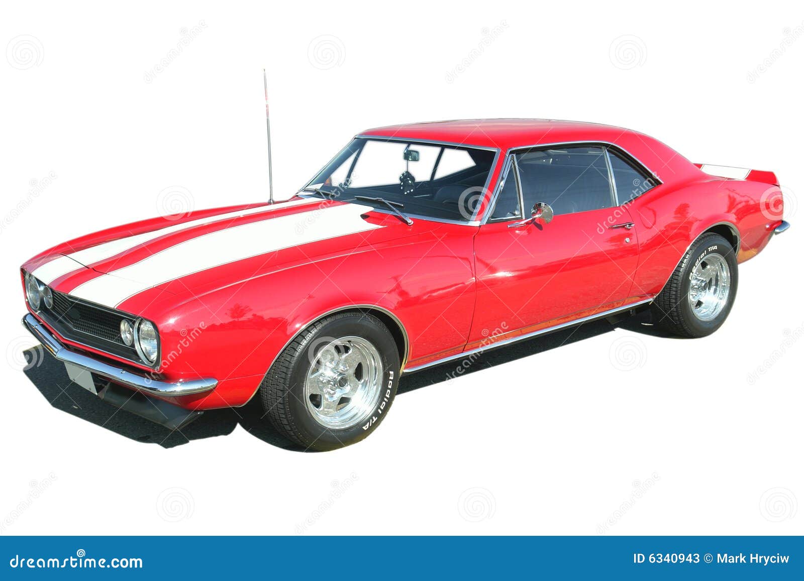 Red Camaro Chev Isolated stock image. Image of chevy, street - 6340943