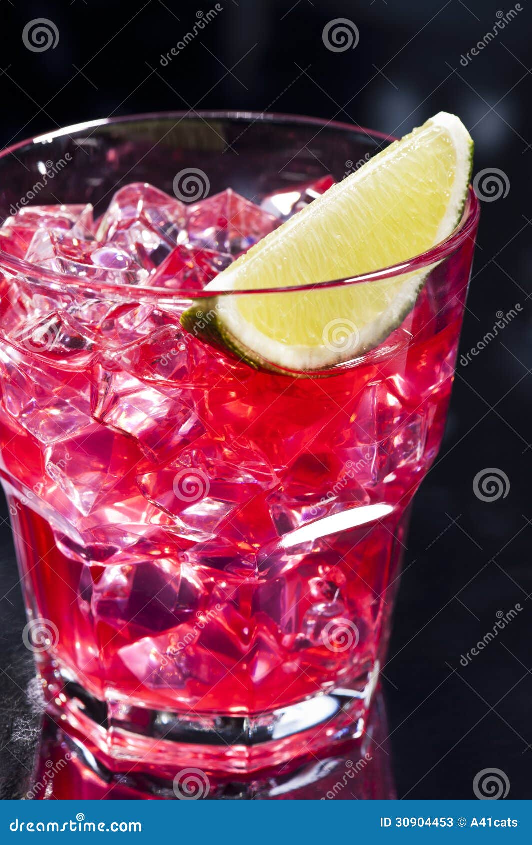 Red Campari Cocktail stock image. Image of berry, garnish 30904453