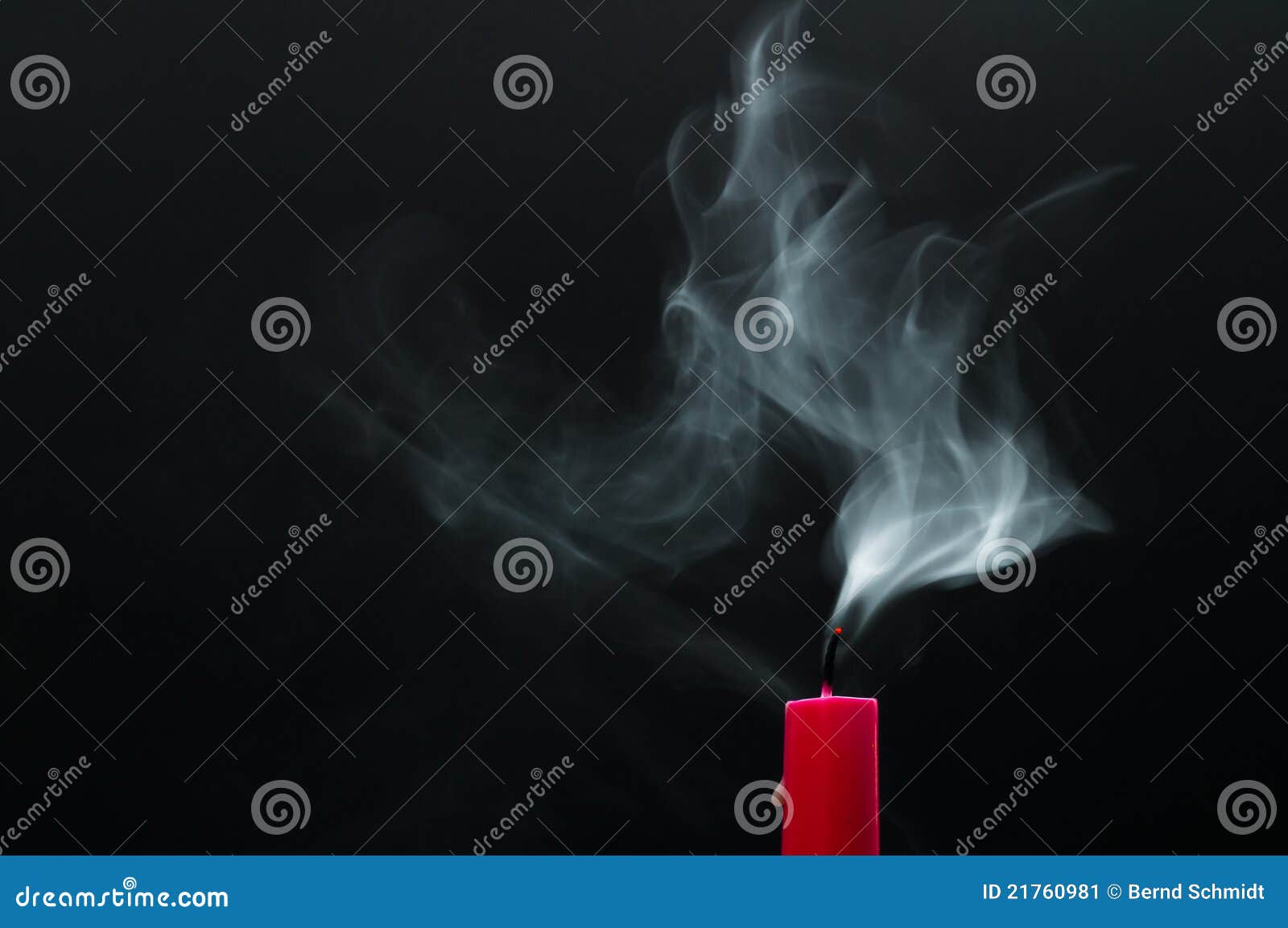 Red candle and smoke stock image. Image of backlight 21760981