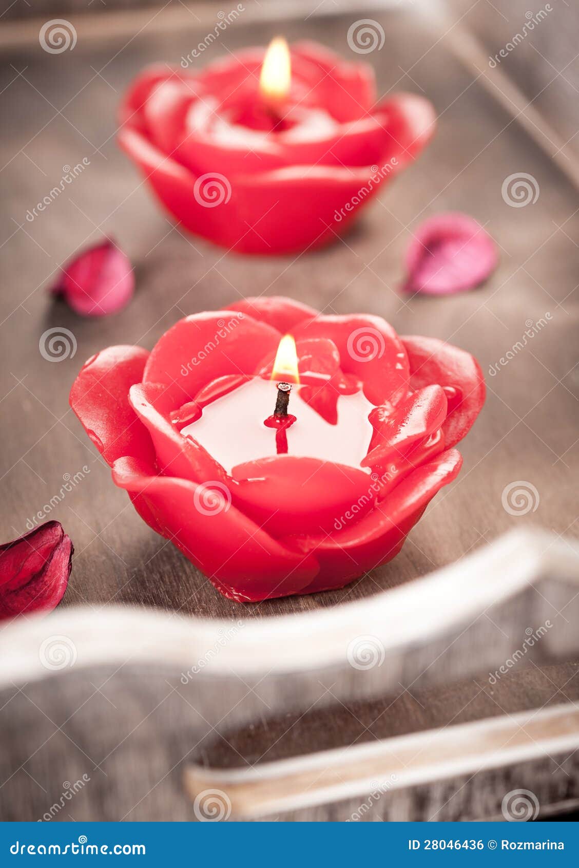 Red Candles for Aromatherapy Stock Photo Image of nature, flame 28046436