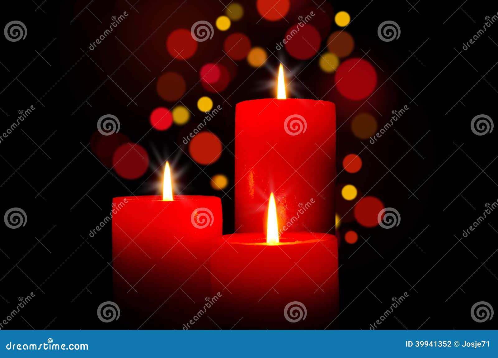 Red candles for Christmas stock photo. Image of candels 39941352