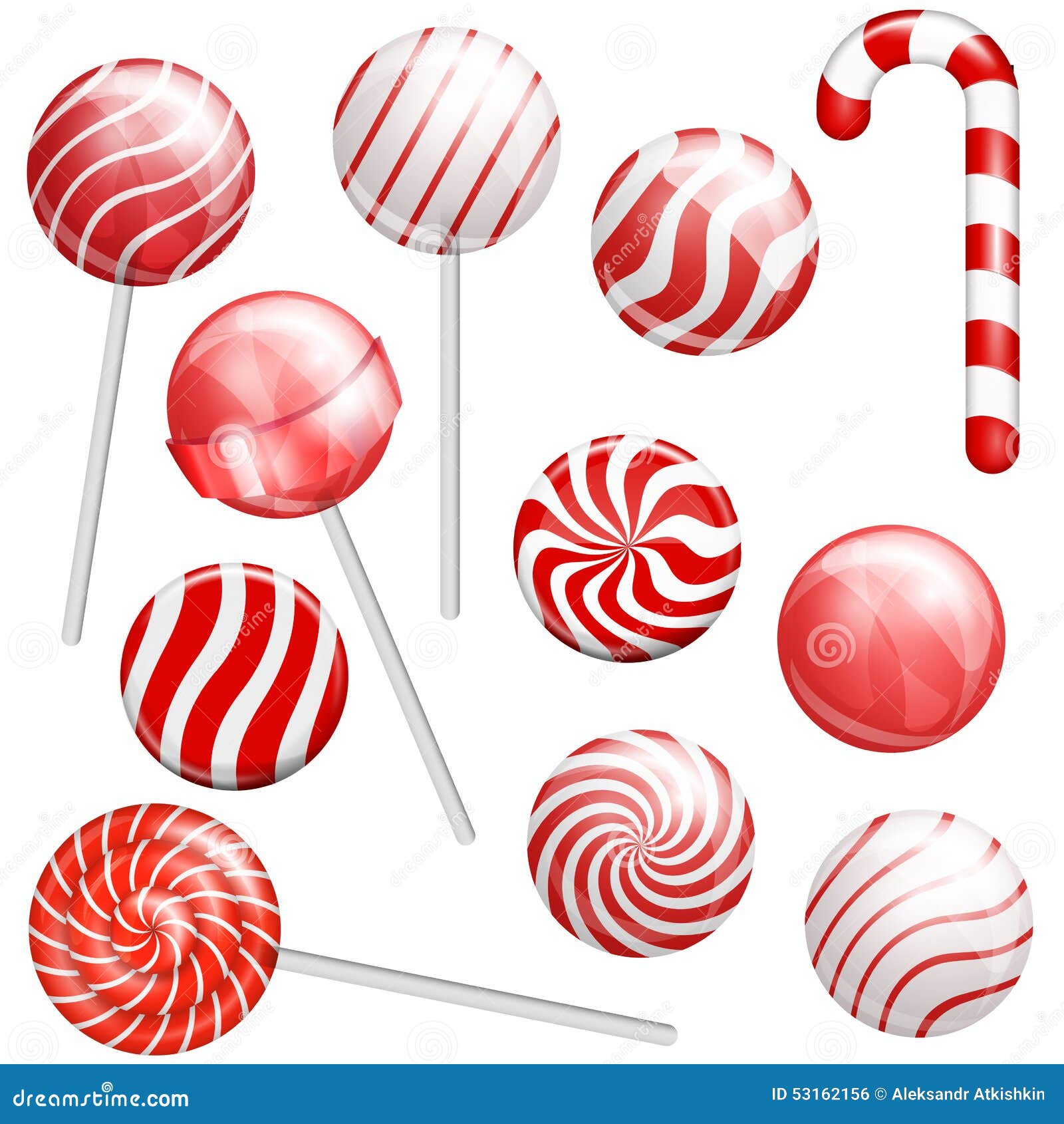 Red candy stock vector. Illustration of shiny, white 53162156