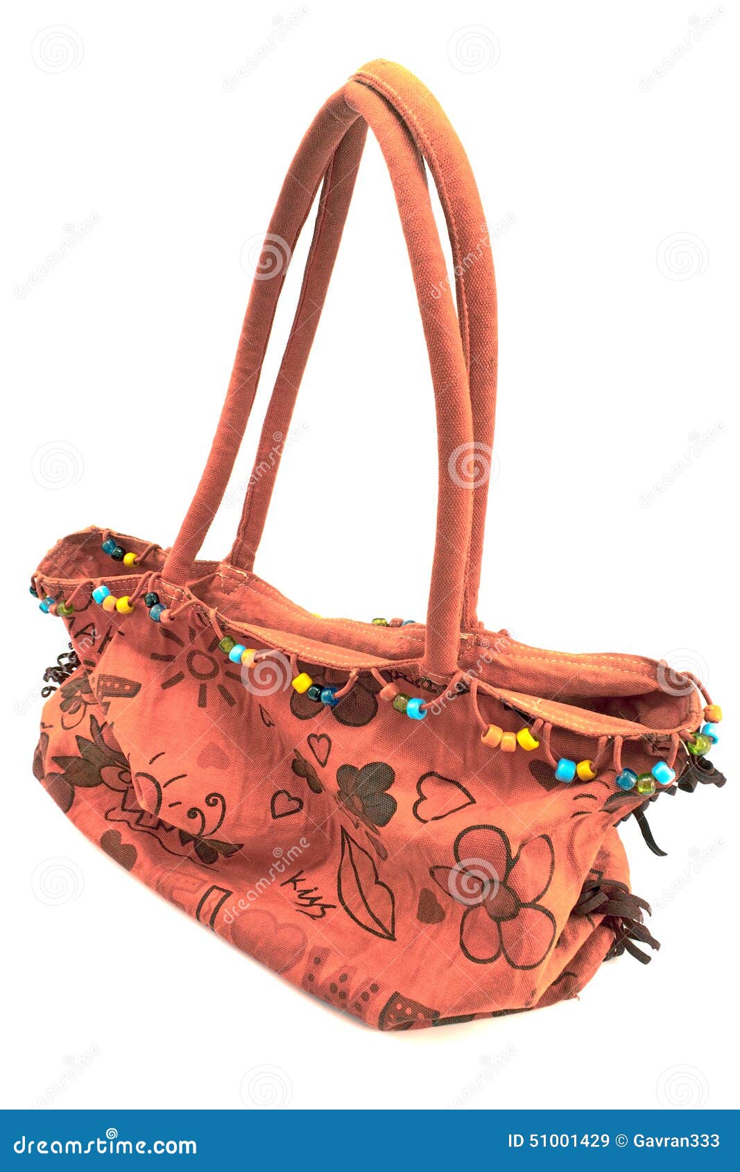 Red canvas bag stock image. Image of packaging, beach 51001429