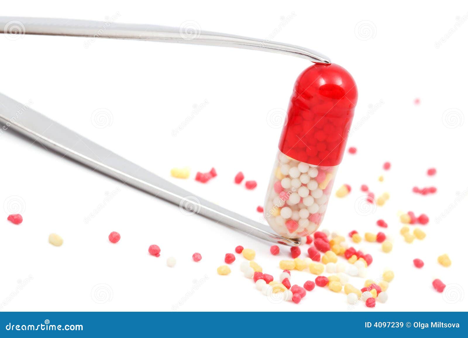Red Capsule Pill in Tweezers Stock Image Image of pharmaceutical