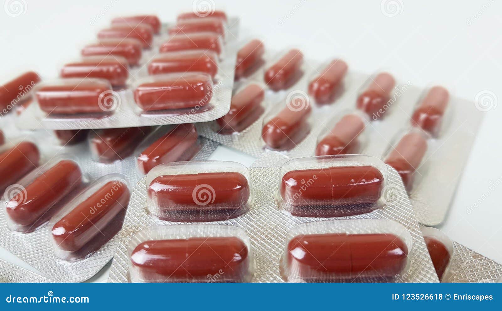 Red capsules stock photo. Image of antibiotic, pills 123526618