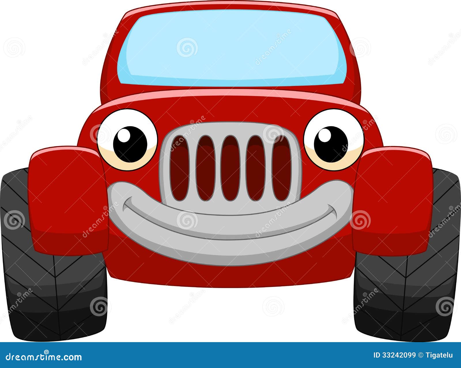Red car cartoon stock vector. Illustration of face, engine 33242099