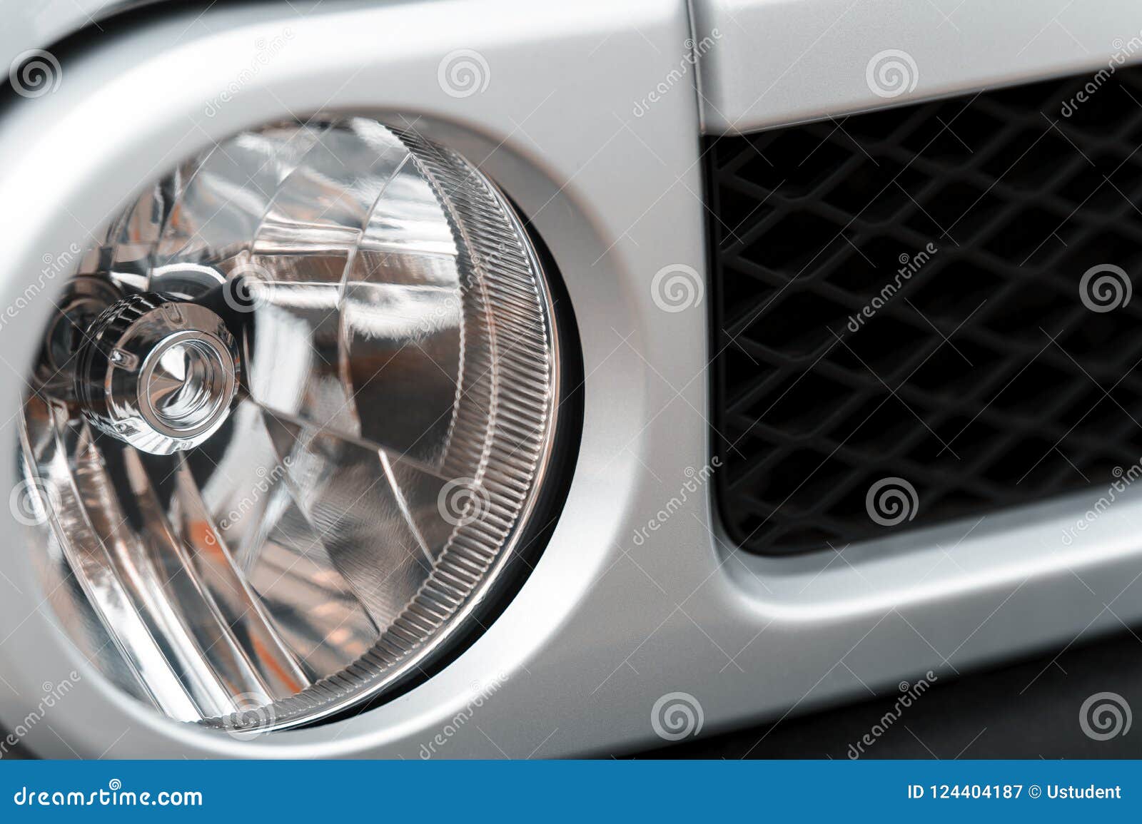 Red car front light stock image. Image of bright, luxury 124404187