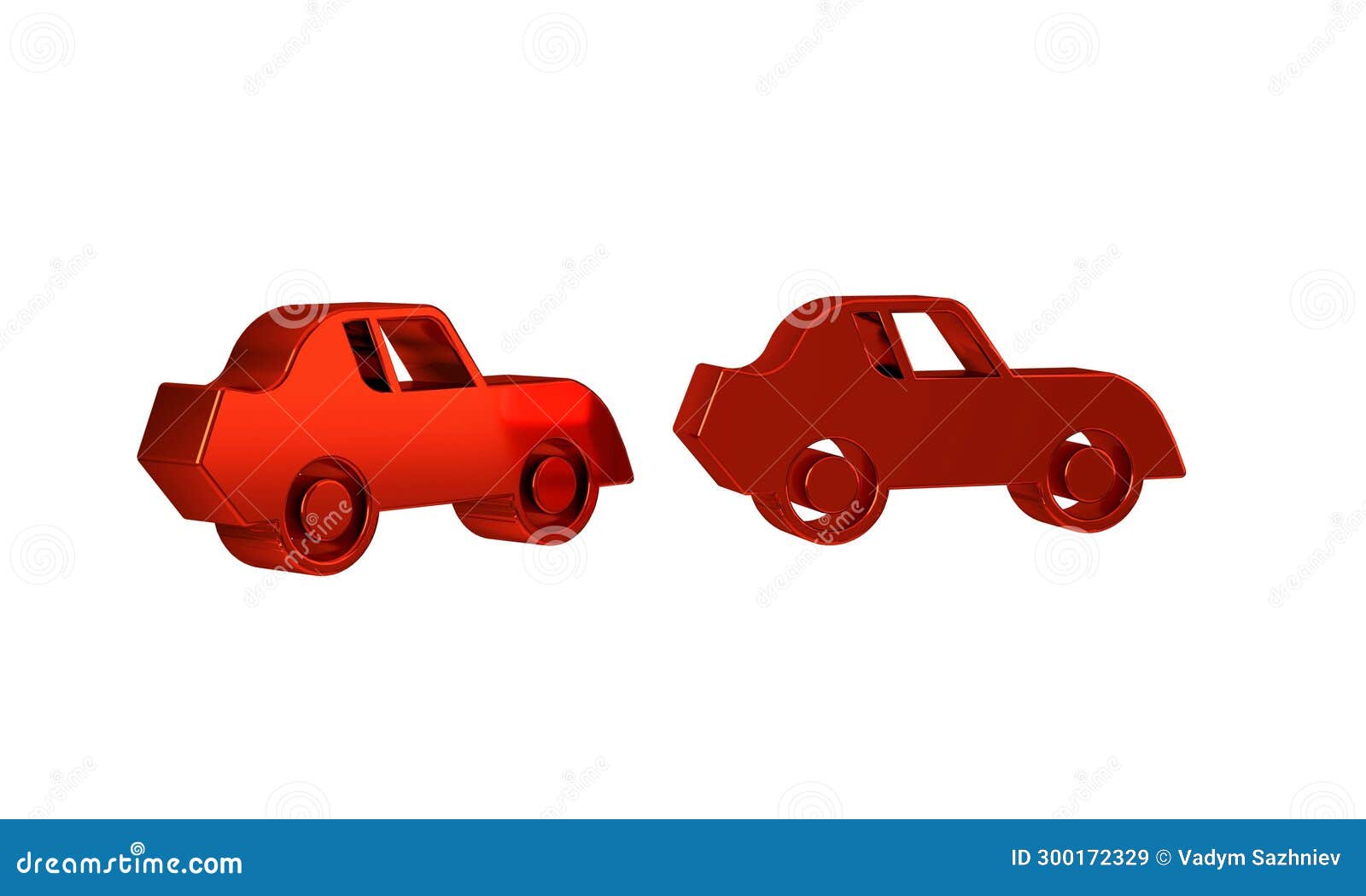 red car icon  on transparent background.