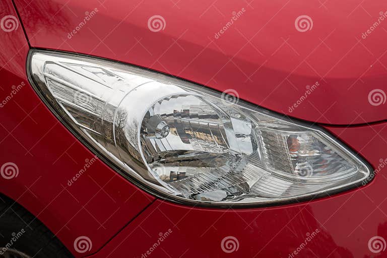 Red Car Light stock image. Image of metallic, white, automobile 51459701