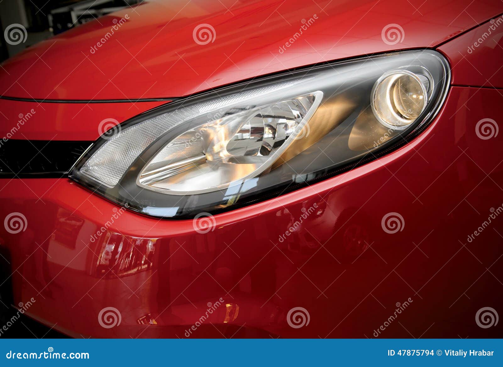 Red car light stock photo. Image of chrome, lamp, automobile 47875794