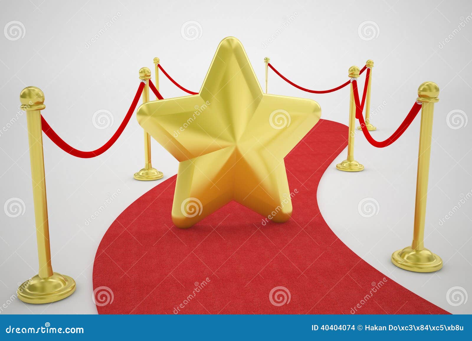 Red carpet and gold star stock illustration. Illustration of premiere 40404074